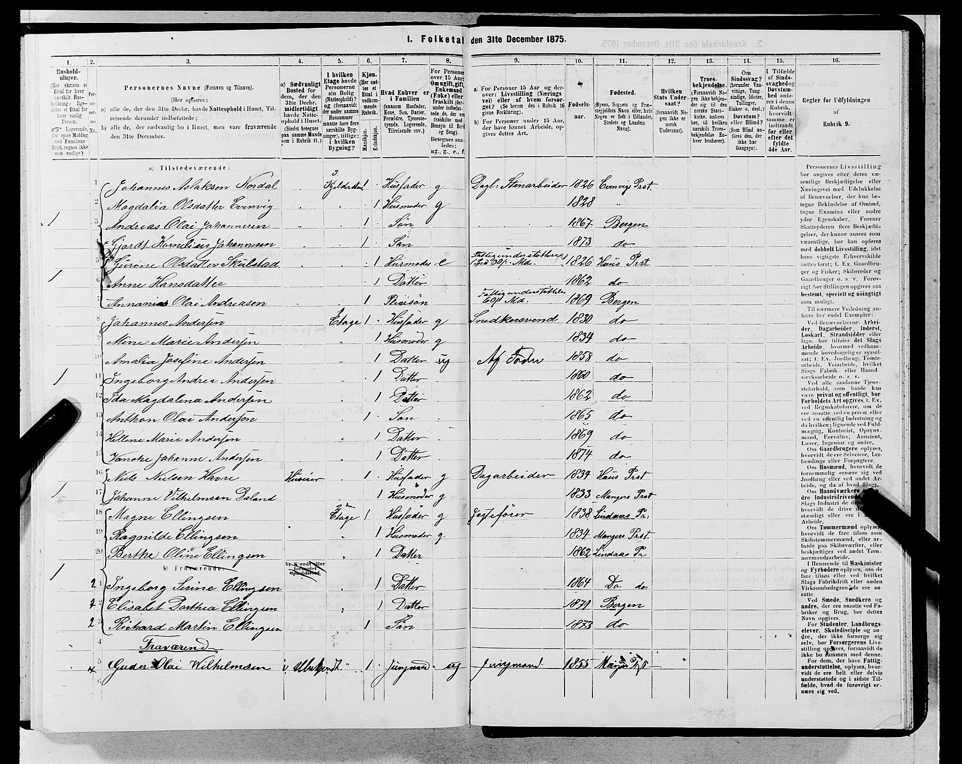 SAB, 1875 census for 1301 Bergen, 1875, p. 6170