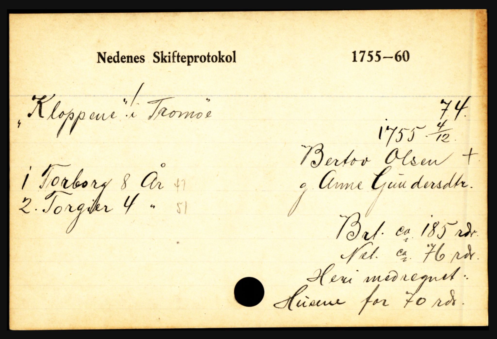 Nedenes sorenskriveri før 1824, AV/SAK-1221-0007/H, p. 14977