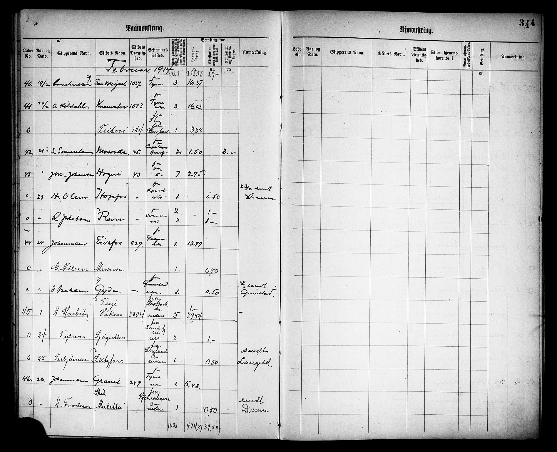 Tønsberg innrulleringskontor, AV/SAKO-A-786/H/Ha/L0006: Mønstringsjournal, 1906-1914, p. 348