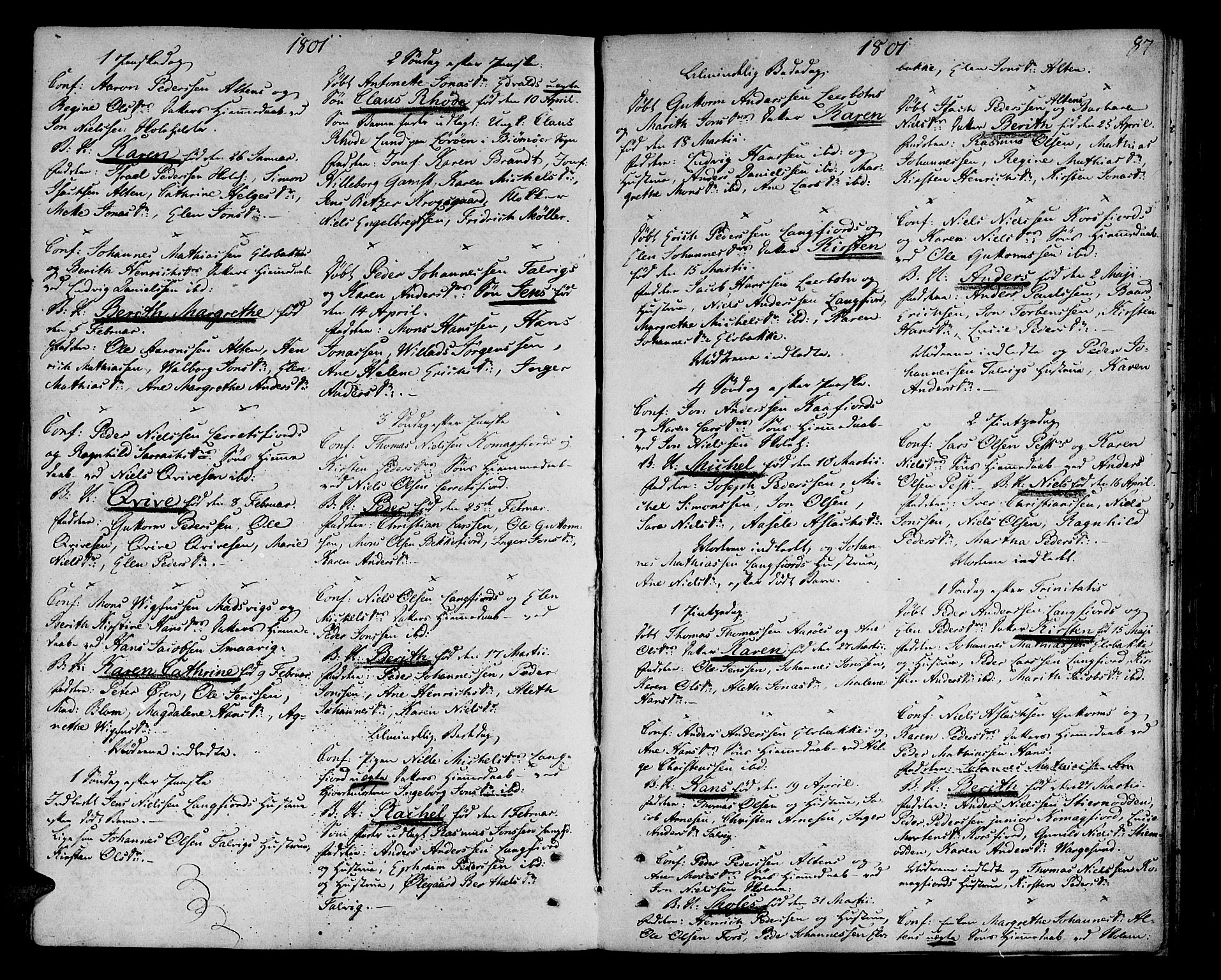 Talvik sokneprestkontor, SATØ/S-1337/H/Ha/L0006kirke: Parish register (official) no. 6, 1799-1812, p. 87