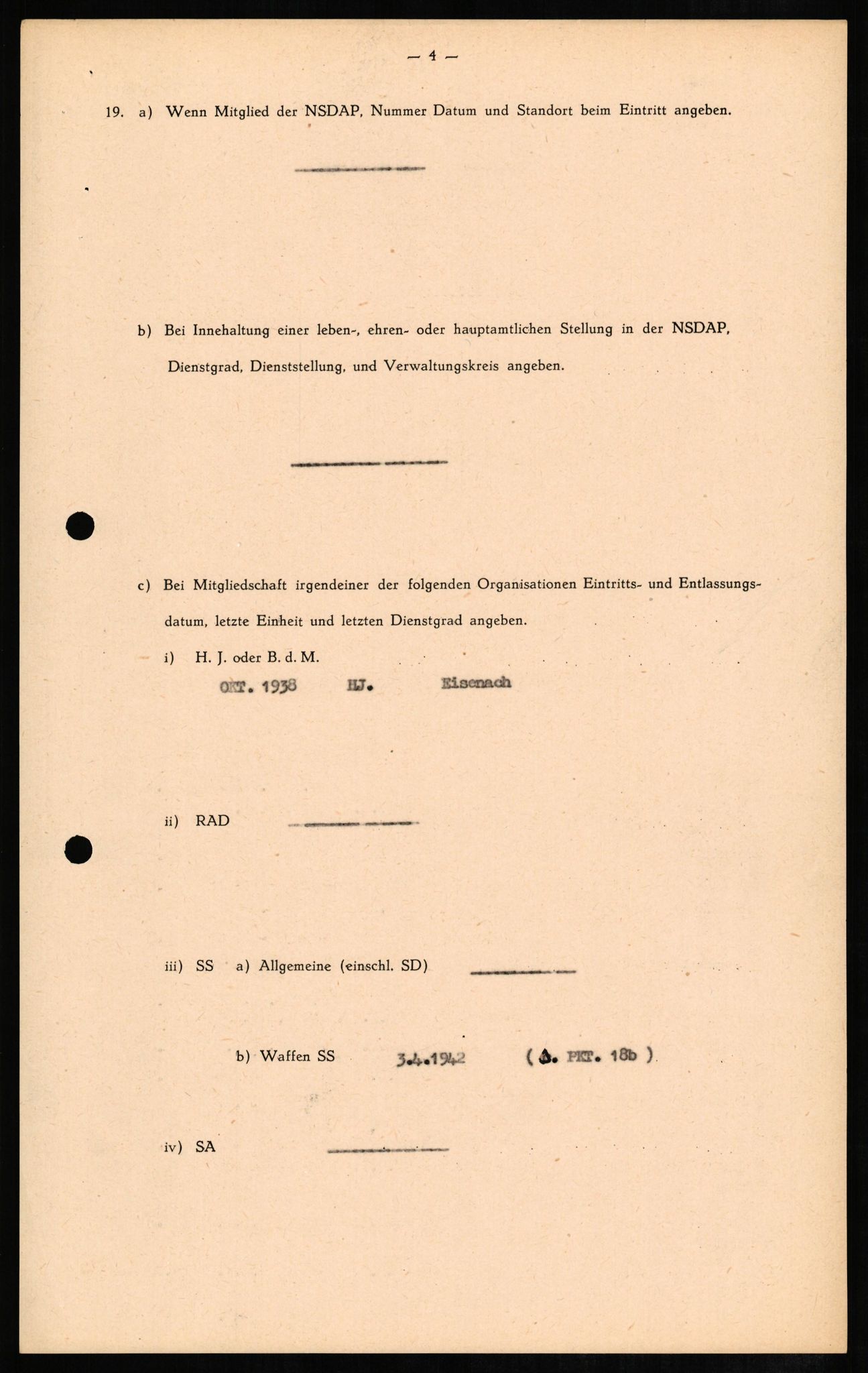 Forsvaret, Forsvarets overkommando II, AV/RA-RAFA-3915/D/Db/L0008: CI Questionaires. Tyske okkupasjonsstyrker i Norge. Tyskere., 1945-1946, p. 62