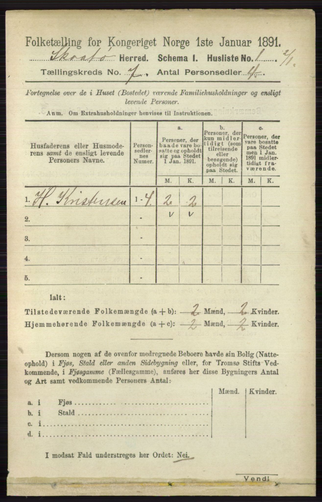 RA, 1891 census for 0815 Skåtøy, 1891, p. 2998