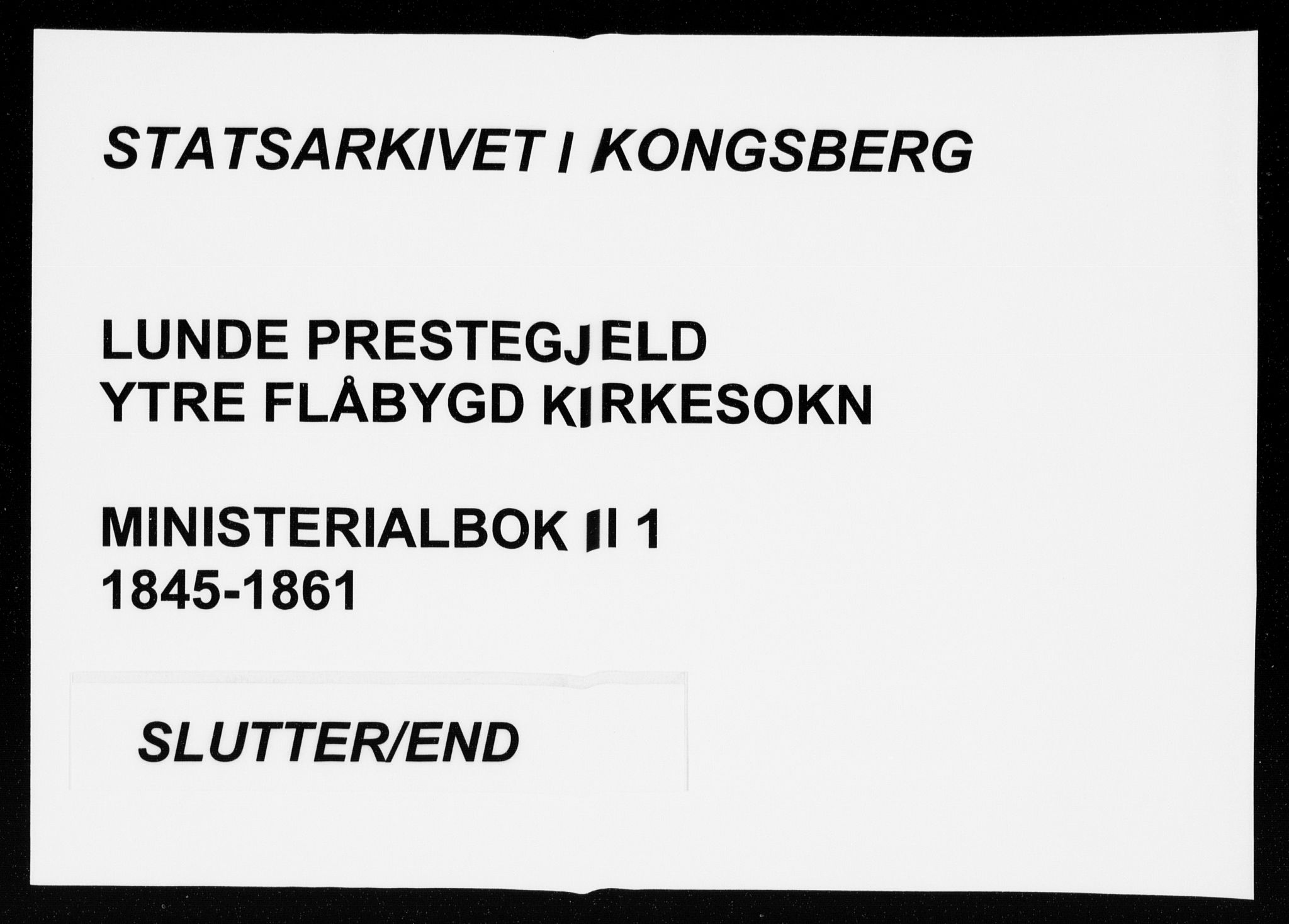 Lunde kirkebøker, AV/SAKO-A-282/F/Fb/L0001: Parish register (official) no. II 1, 1845-1861