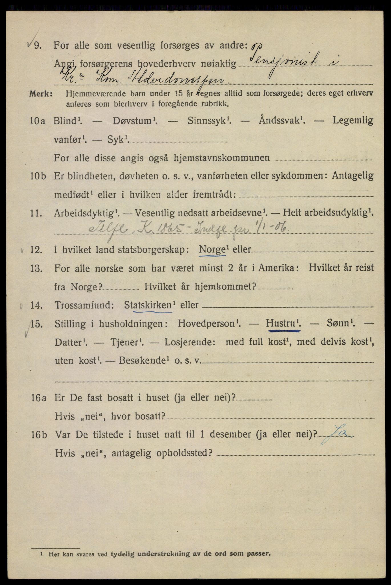 SAO, 1920 census for Kristiania, 1920, p. 268512