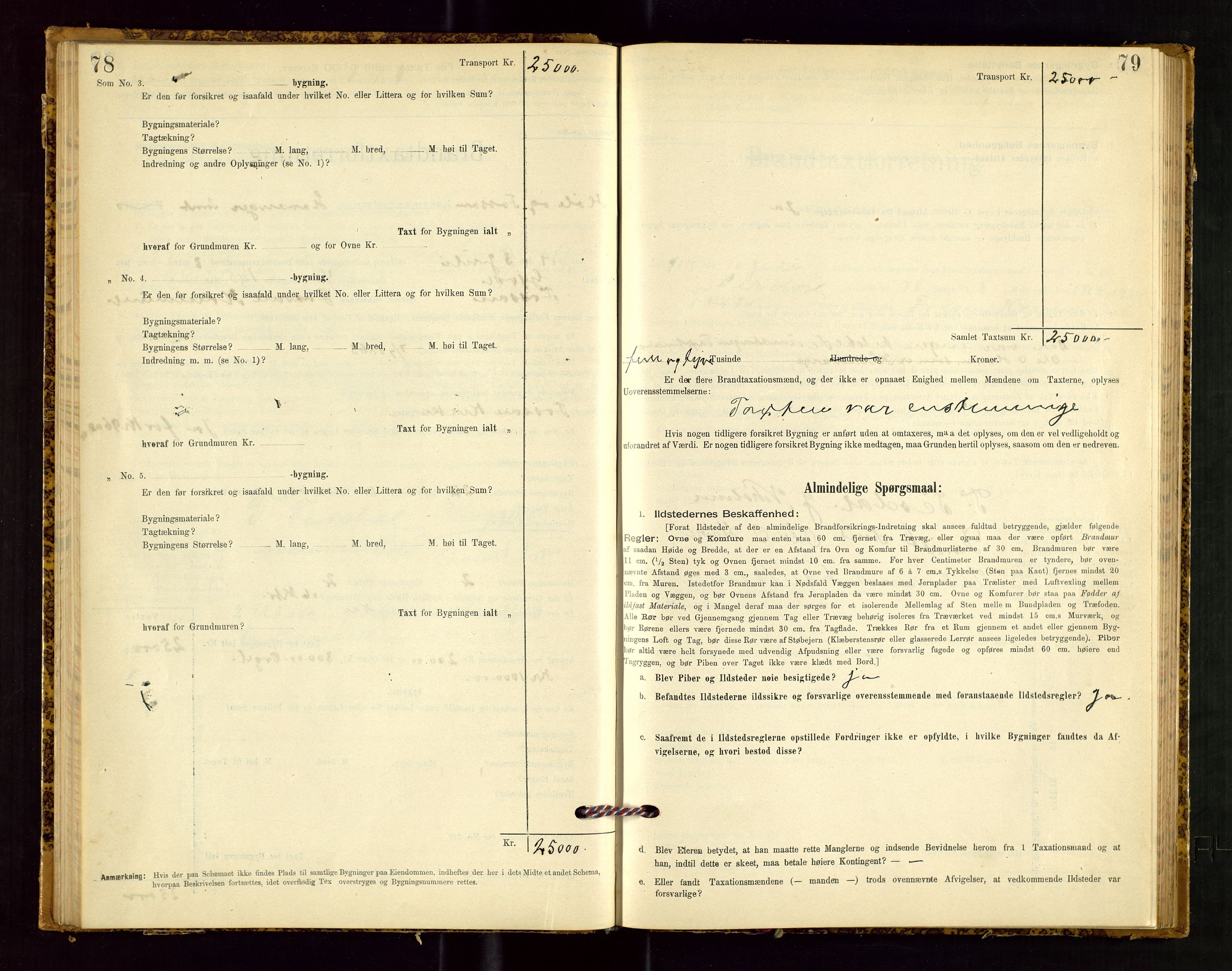 Høle og Forsand lensmannskontor, AV/SAST-A-100127/Gob/L0001: "Brandtaxtprotokol" - skjematakst, 1897-1940, p. 78-79