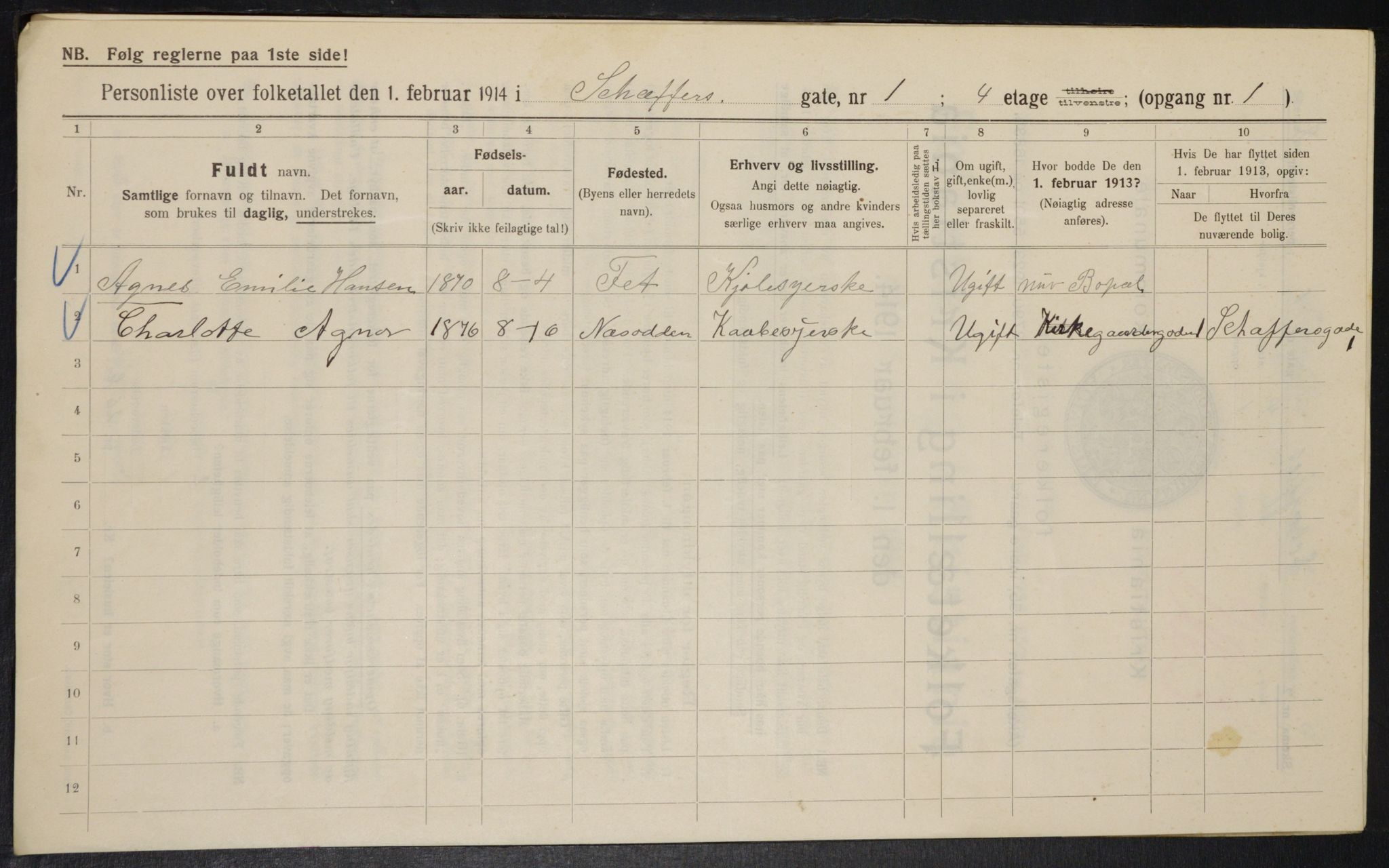 OBA, Municipal Census 1914 for Kristiania, 1914, p. 92792