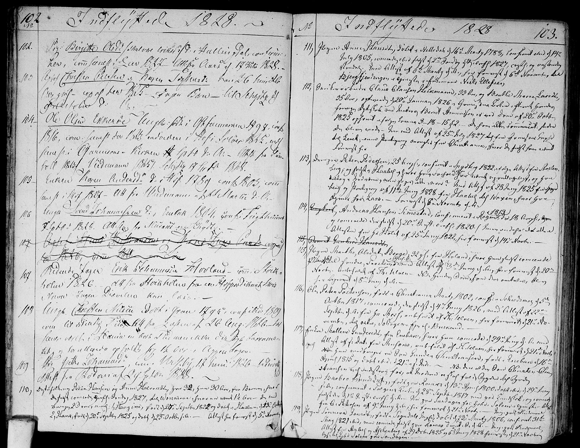 Aker prestekontor kirkebøker, SAO/A-10861/F/L0014b: Parish register (official) no. 14B, 1820-1834, p. 102-103