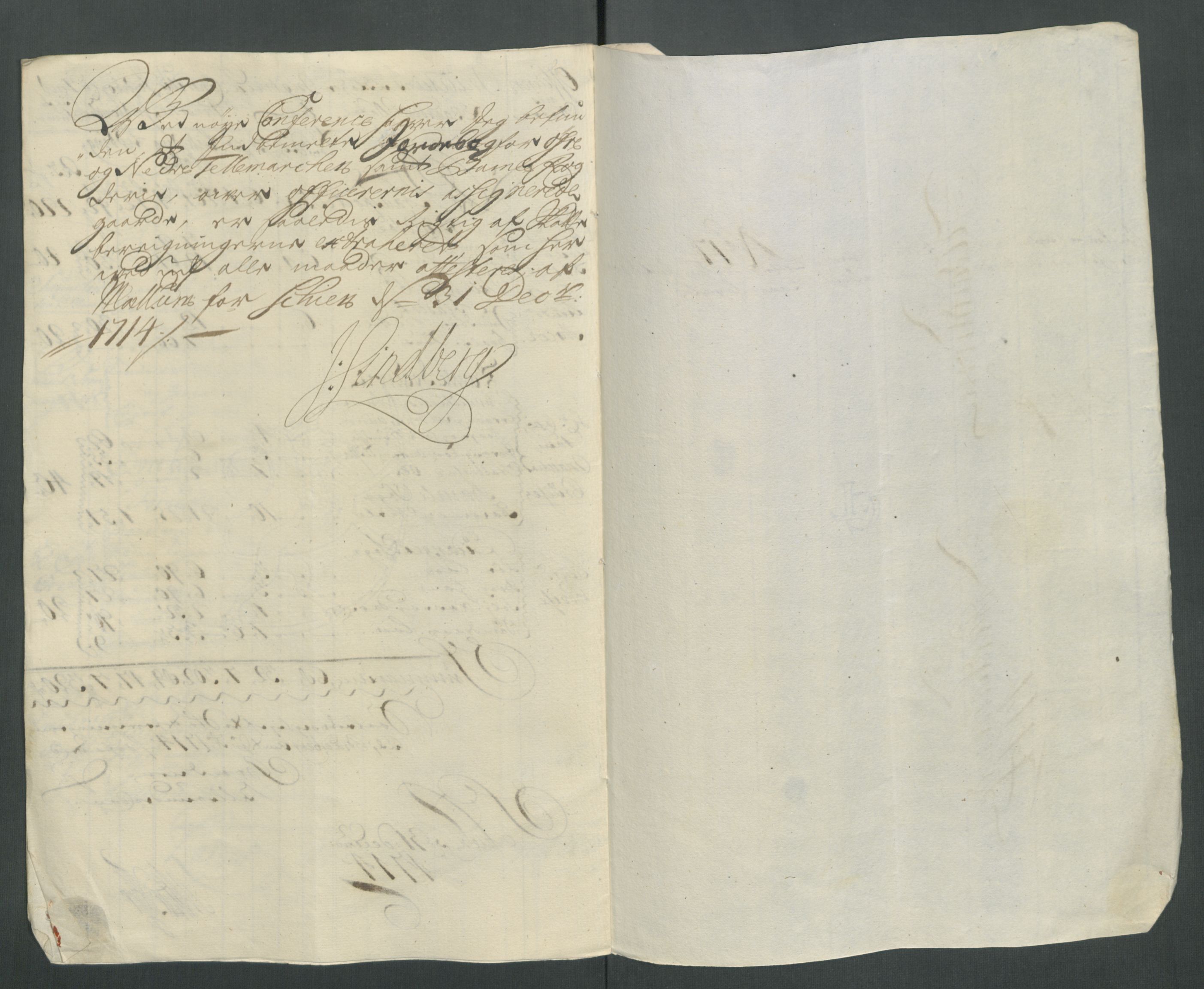 Rentekammeret inntil 1814, Reviderte regnskaper, Fogderegnskap, RA/EA-4092/R36/L2126: Fogderegnskap Øvre og Nedre Telemark og Bamble, 1714, p. 247