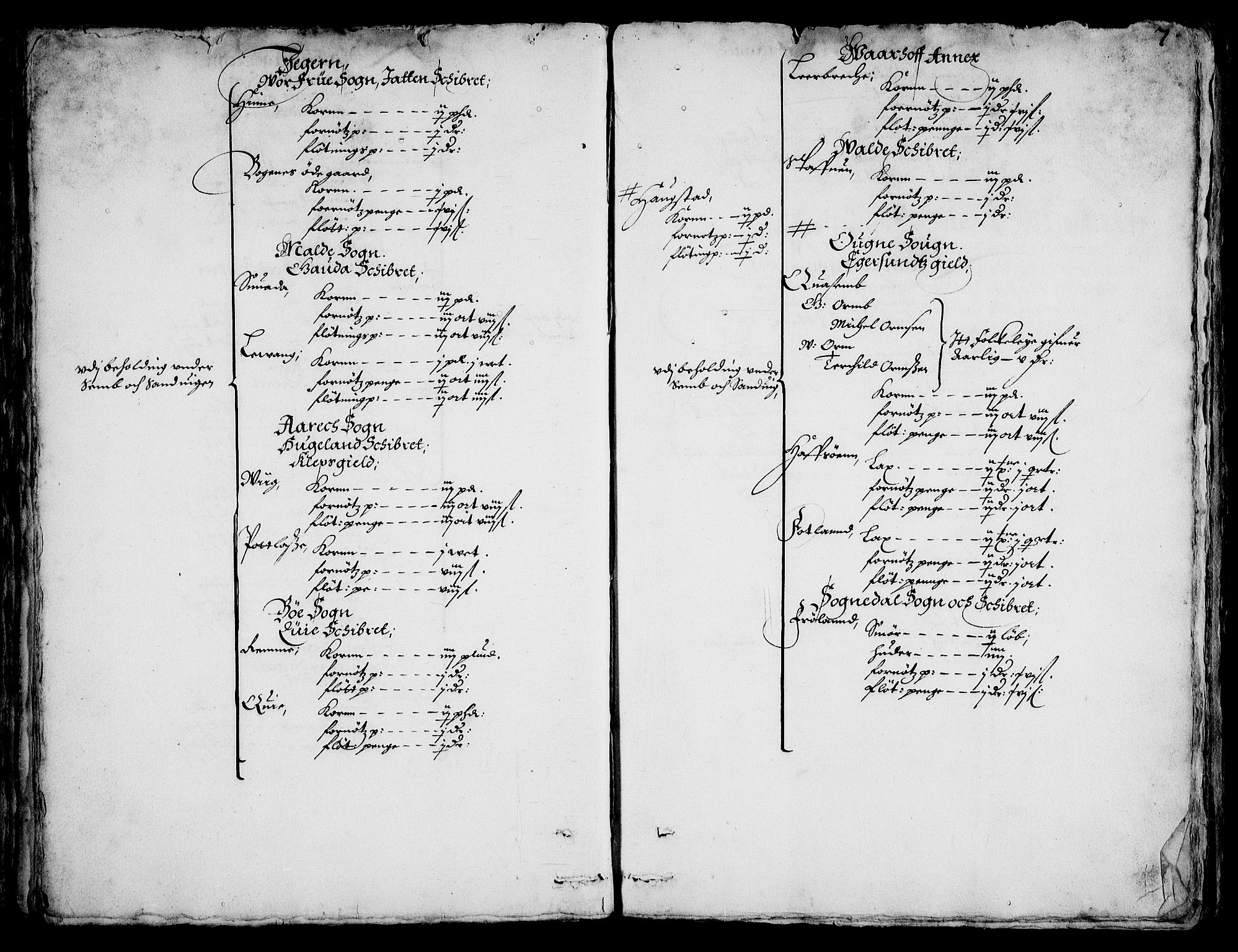 Rentekammeret inntil 1814, Realistisk ordnet avdeling, AV/RA-EA-4070/On/L0001/0002: Statens gods / [Jj 2]: Jordebok og forklaring over atkomstene til Hannibal Sehesteds gods, 1651, p. 1006b-1007a