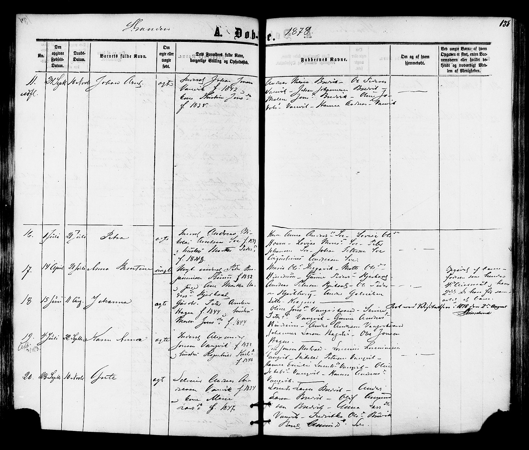 Ministerialprotokoller, klokkerbøker og fødselsregistre - Nord-Trøndelag, AV/SAT-A-1458/701/L0009: Parish register (official) no. 701A09 /2, 1864-1882, p. 138