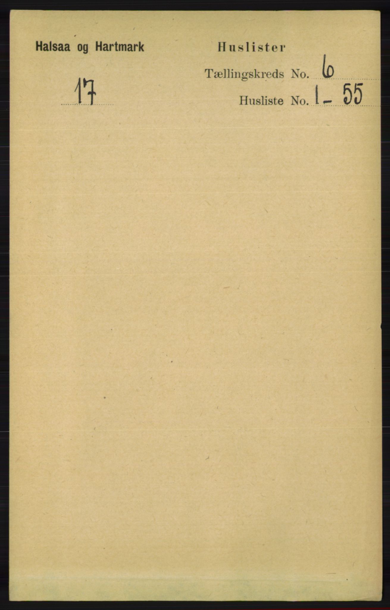 RA, 1891 census for 1019 Halse og Harkmark, 1891, p. 2310
