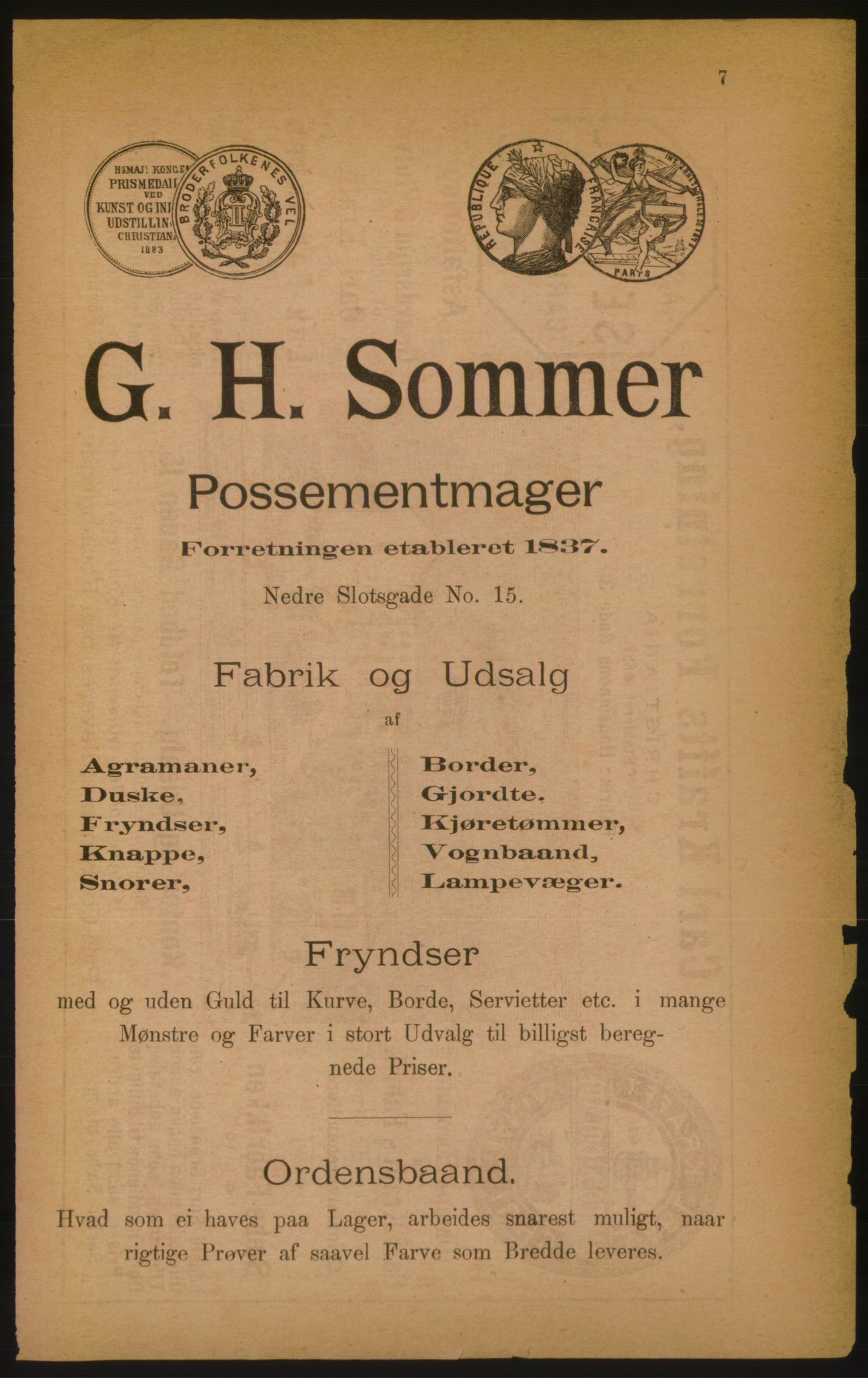 Kristiania/Oslo adressebok, PUBL/-, 1886, p. 7