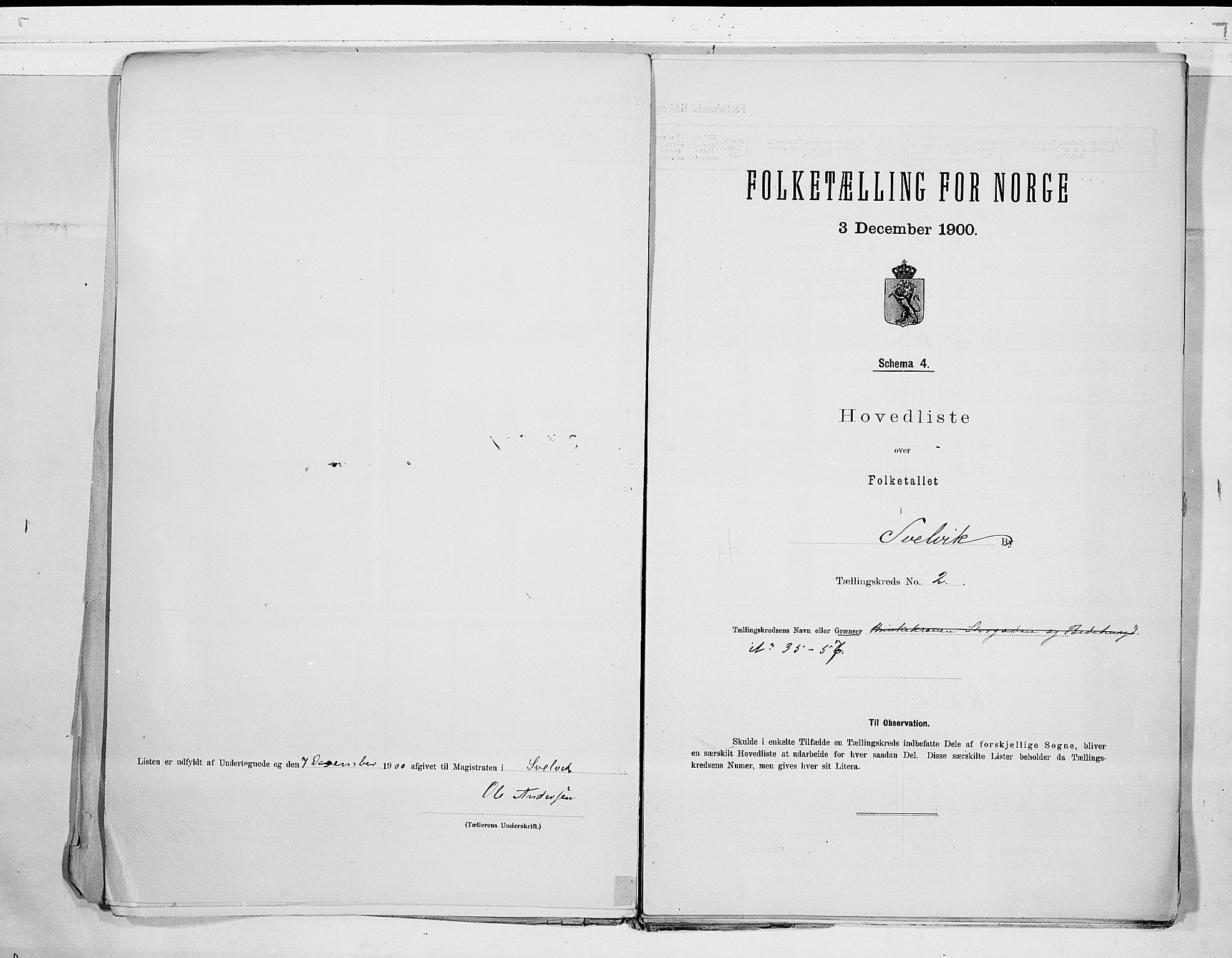 RA, 1900 census for Svelvik, 1900, p. 6