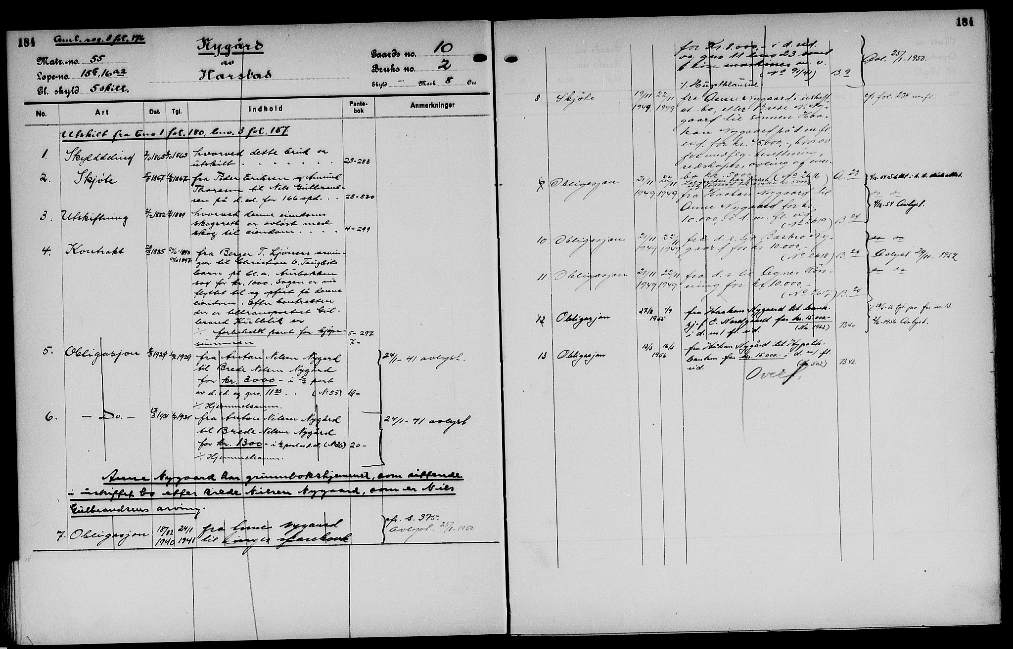 Vinger og Odal sorenskriveri, AV/SAH-TING-022/H/Ha/Hac/Hacd/L0002: Mortgage register no. 3.2, 1932, p. 184