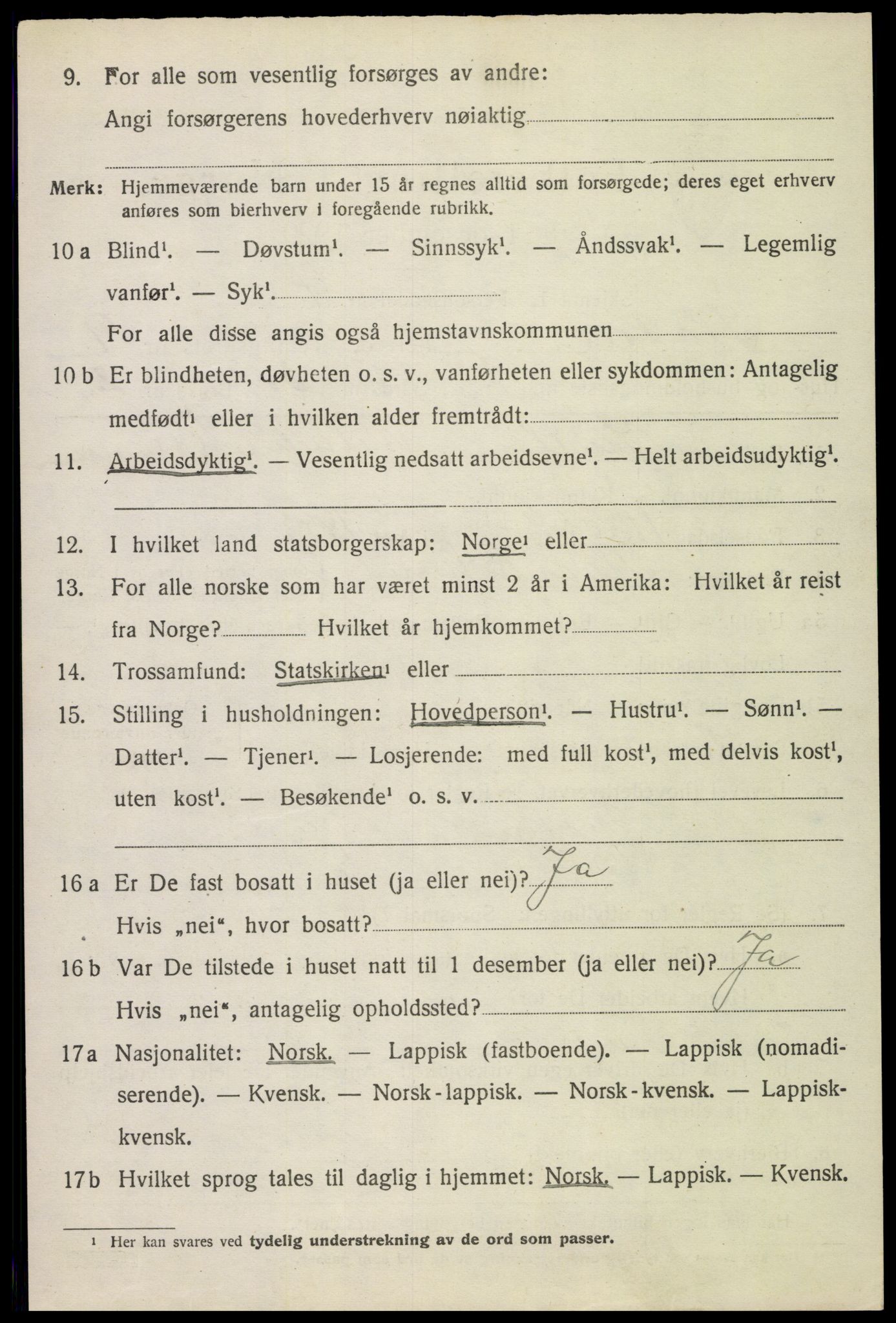 SAT, 1920 census for Hadsel, 1920, p. 7671