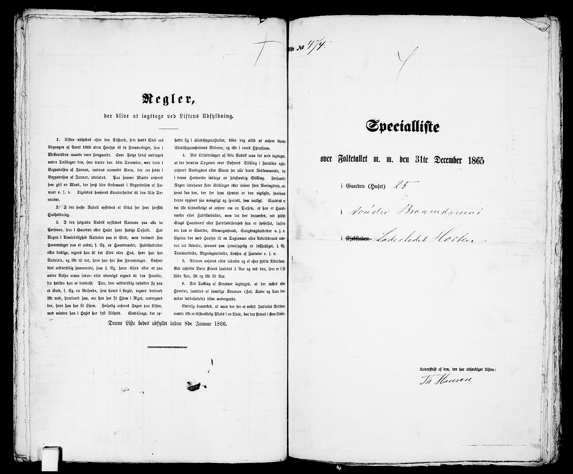 RA, 1865 census for Horten, 1865, p. 991