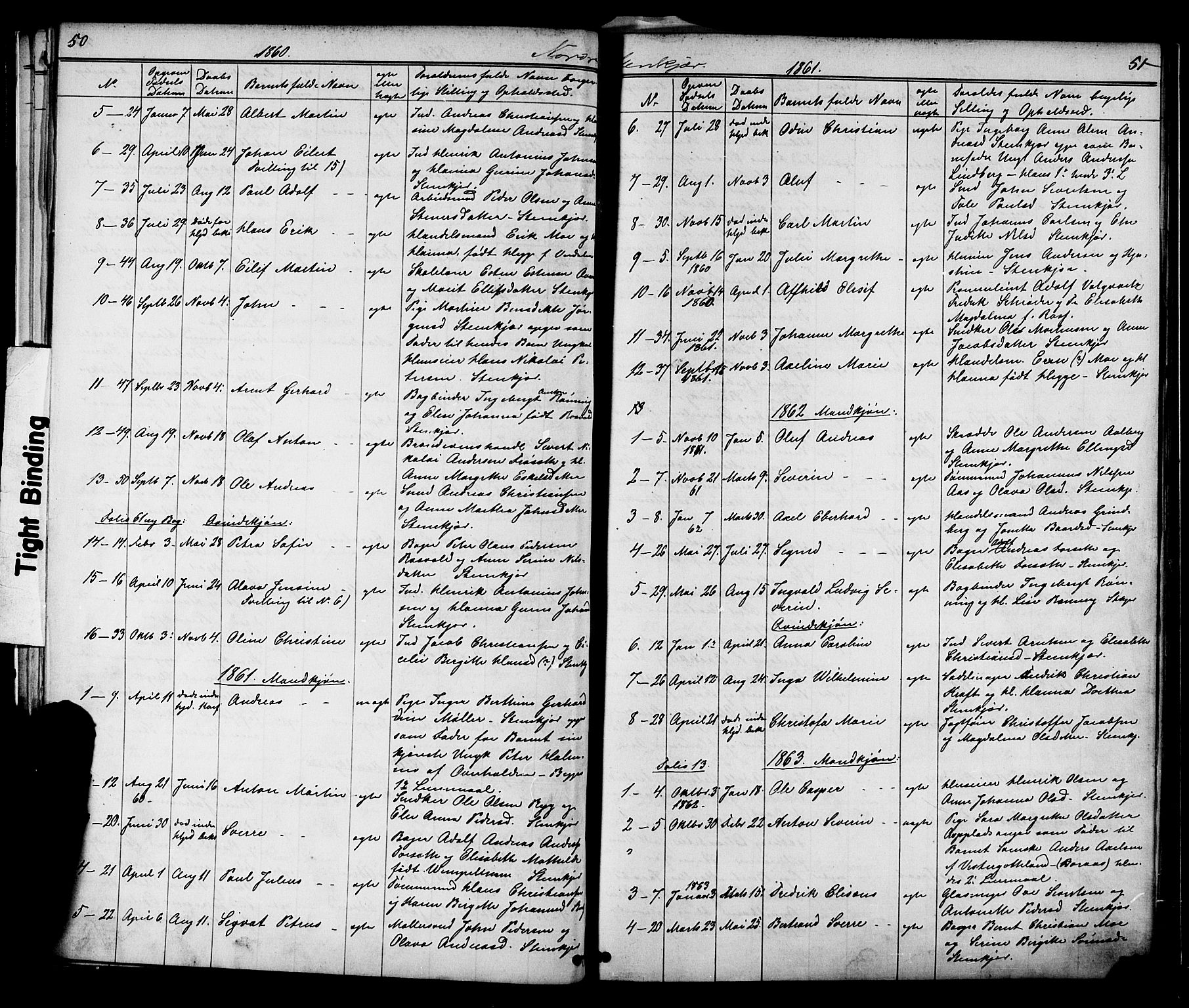 Ministerialprotokoller, klokkerbøker og fødselsregistre - Nord-Trøndelag, SAT/A-1458/739/L0367: Parish register (official) no. 739A01 /2, 1838-1868, p. 50-51