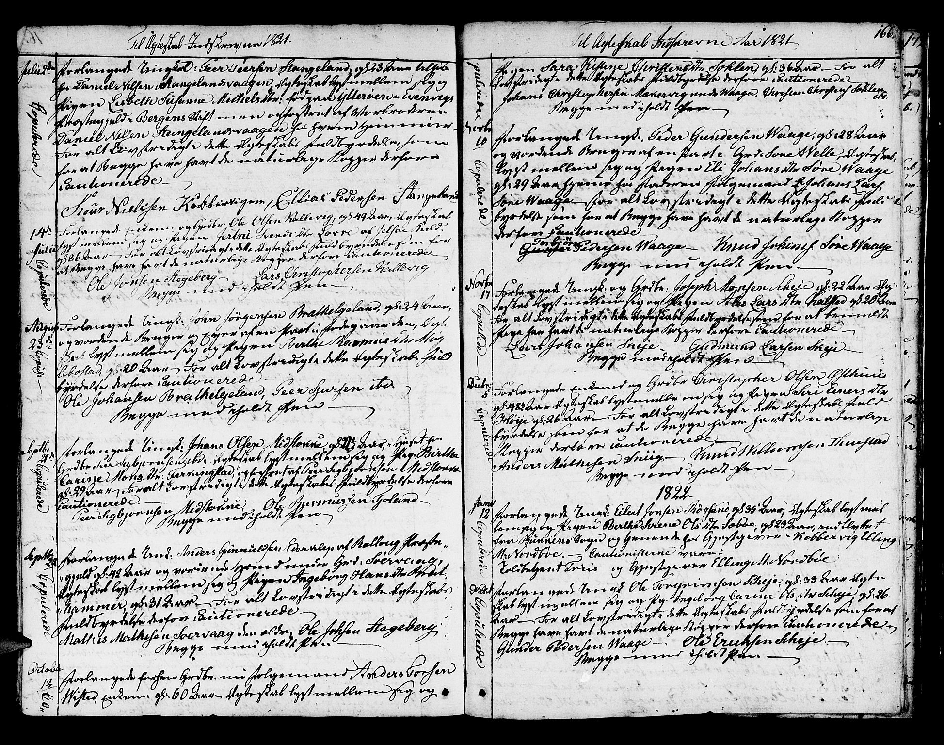 Avaldsnes sokneprestkontor, SAST/A -101851/H/Ha/Haa/L0003: Parish register (official) no. A 3, 1801-1817, p. 166