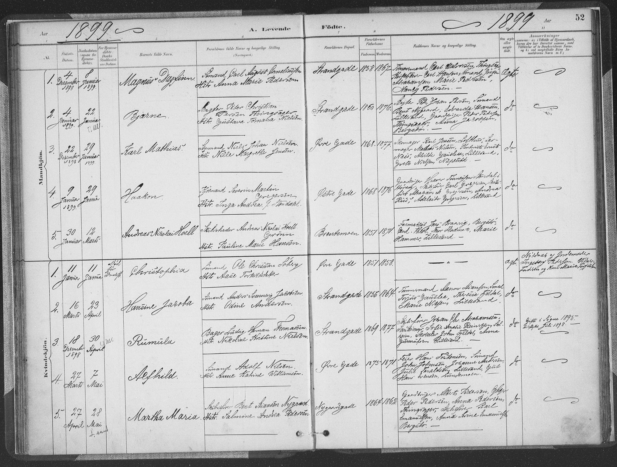 Vestre Moland sokneprestkontor, SAK/1111-0046/F/Fa/Faa/L0001: Parish register (official) no. A 1, 1884-1899, p. 53