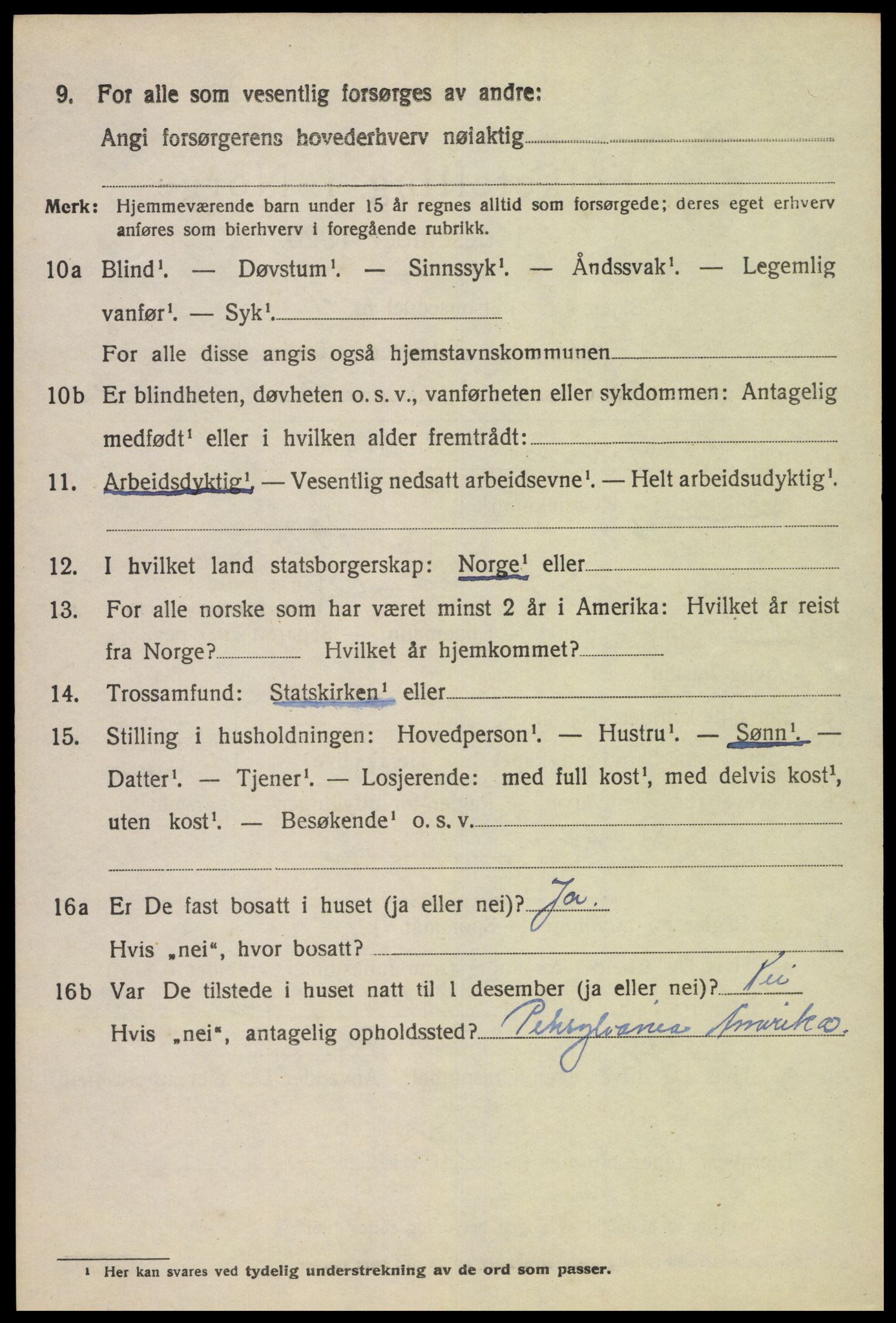 SAK, 1920 census for Spind, 1920, p. 1668
