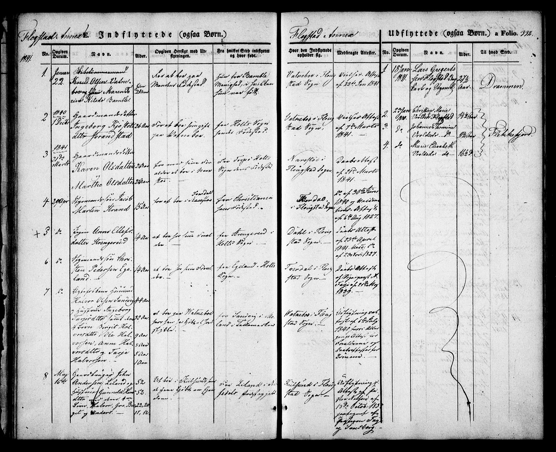 Dypvåg sokneprestkontor, AV/SAK-1111-0007/F/Fa/Faa/L0005: Parish register (official) no. A 5, 1841-1854, p. 332