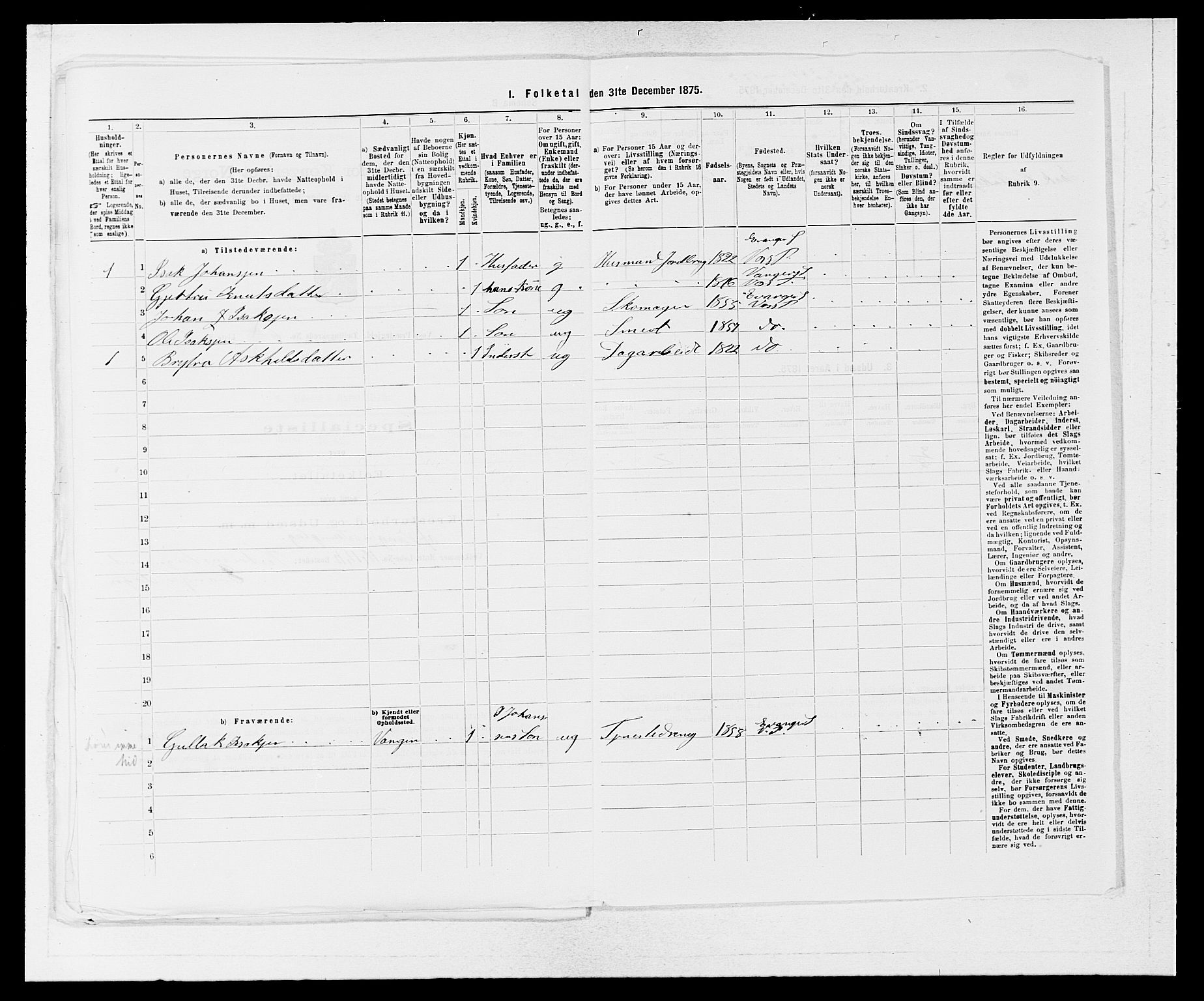 SAB, 1875 census for 1235P Voss, 1875, p. 2268