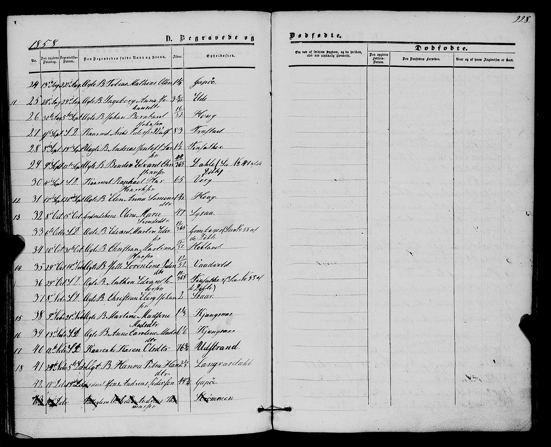 Kvæfjord sokneprestkontor, AV/SATØ-S-1323/G/Ga/Gaa/L0004kirke: Parish register (official) no. 4, 1857-1877, p. 228