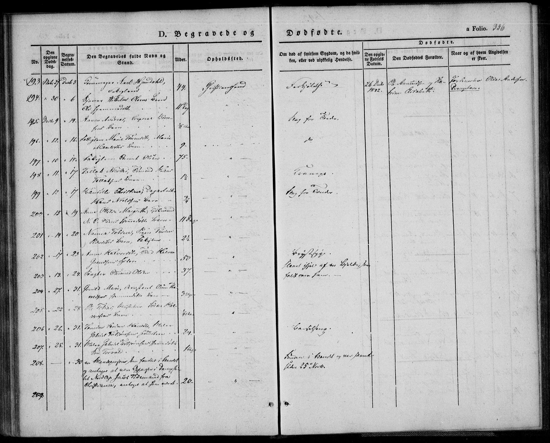 Kristiansand domprosti, AV/SAK-1112-0006/F/Fa/L0013: Parish register (official) no. A 13, 1842-1851, p. 356