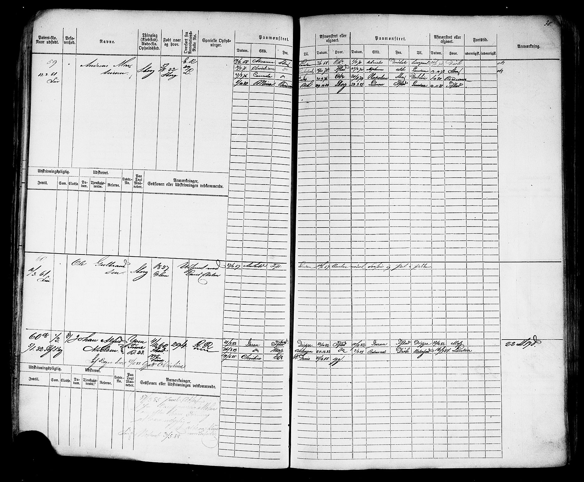 Sarpsborg mønstringskontor, AV/SAO-A-10569c/F/Fc/Fcb/L0003: Hovedrulle, 1860-1881, p. 33