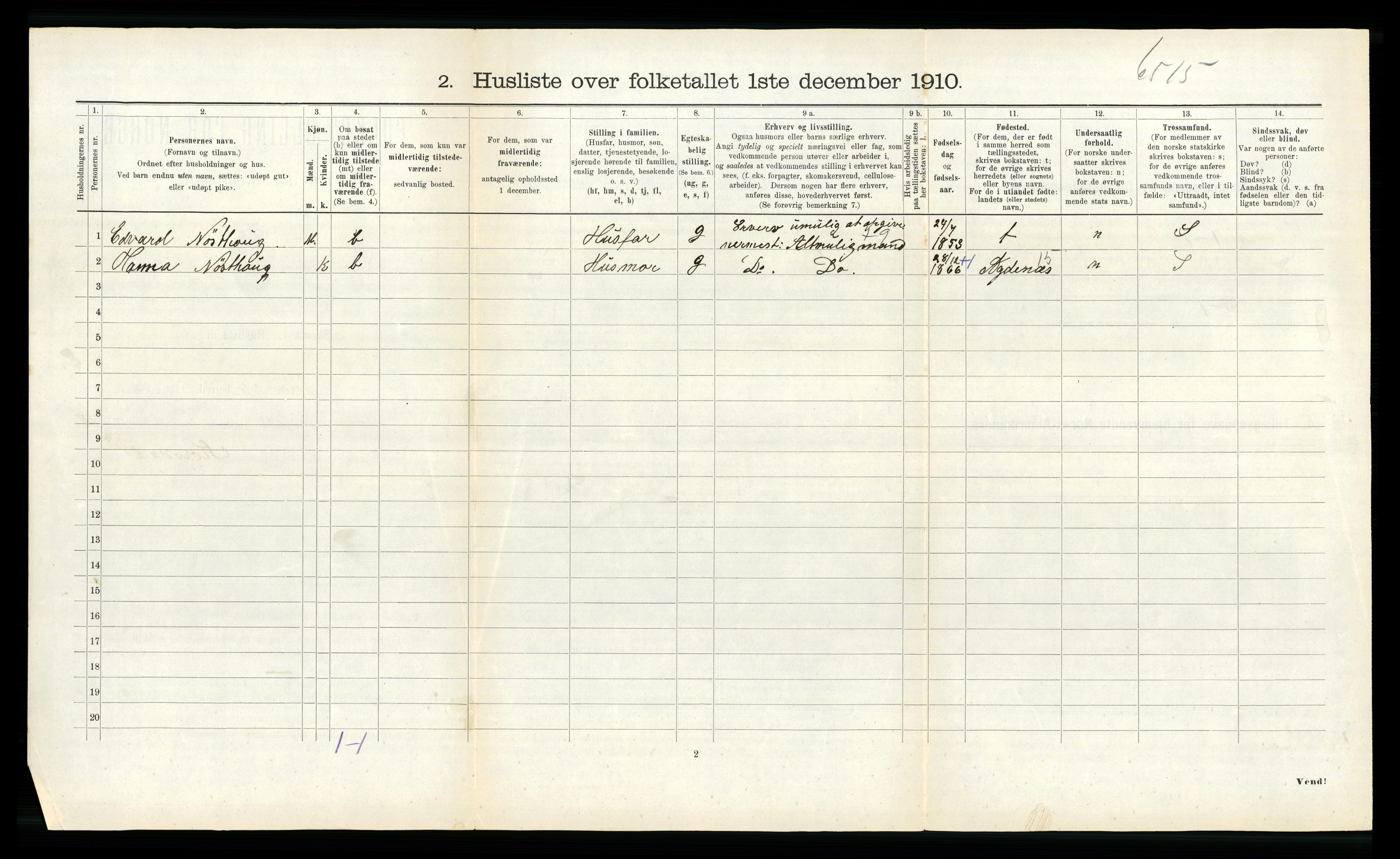 RA, 1910 census for Ørland, 1910, p. 1000