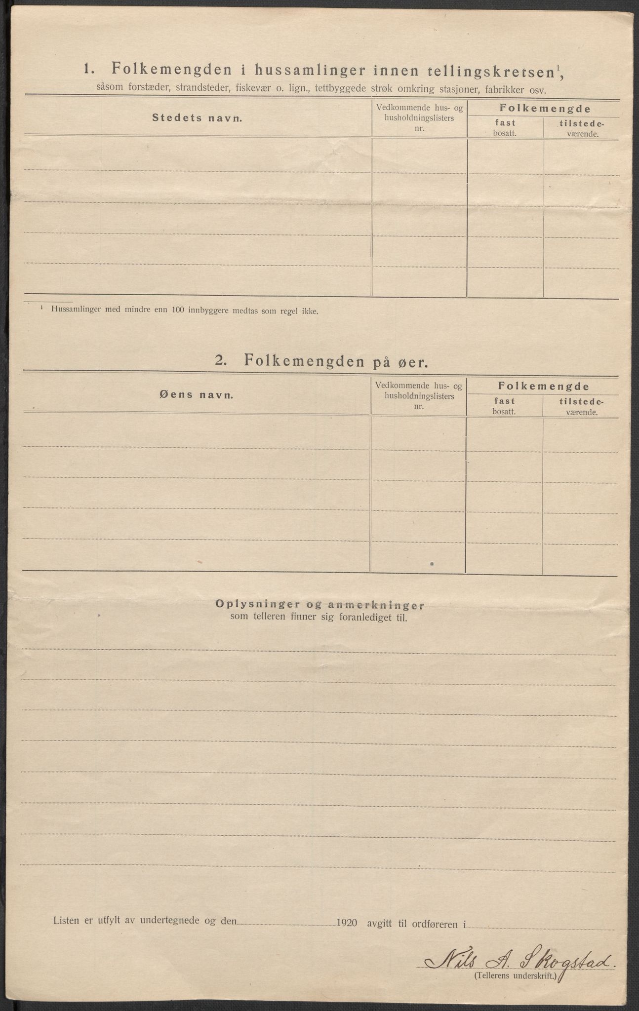 SAB, 1920 census for Vossestrand, 1920, p. 21