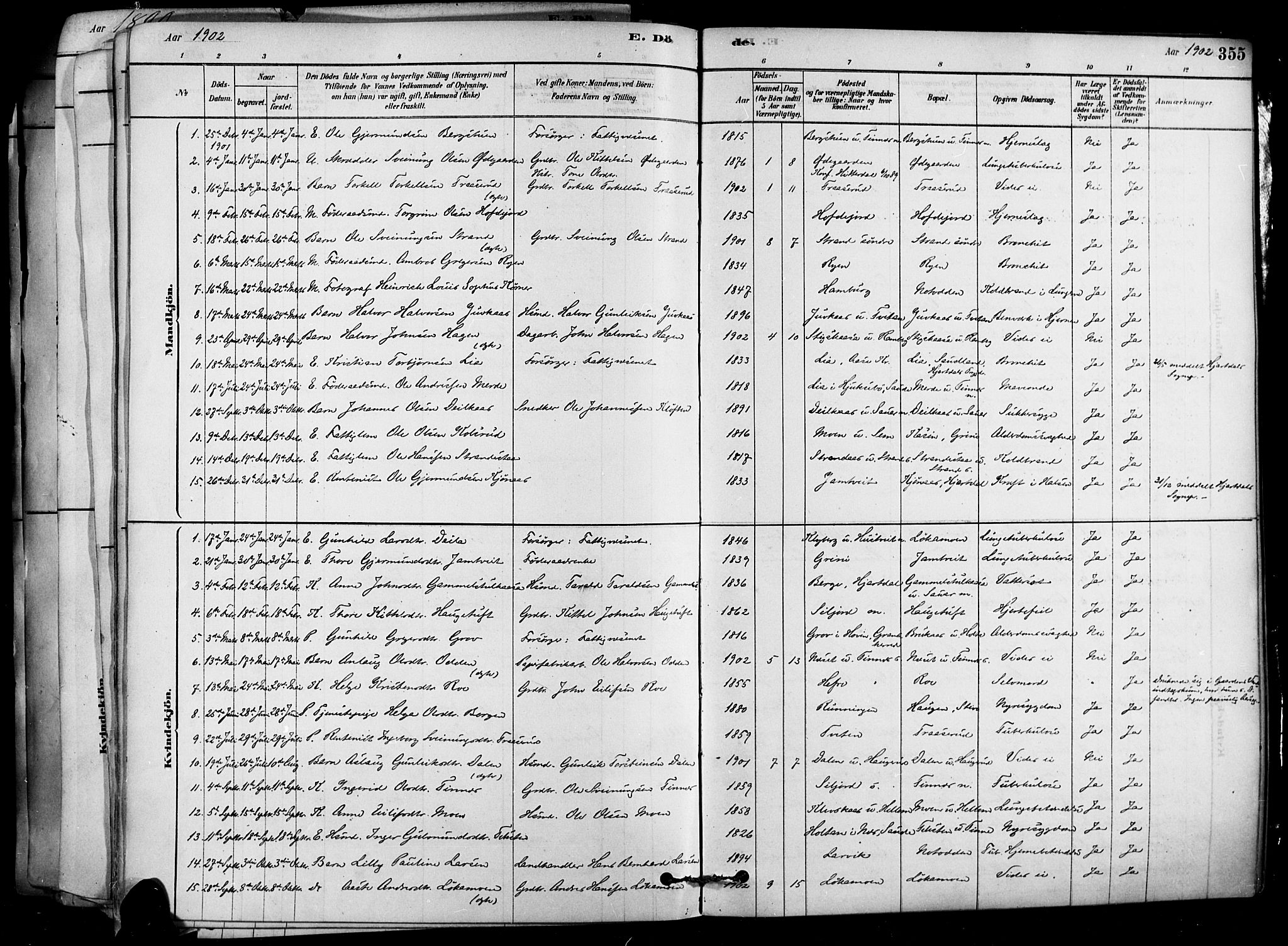 Heddal kirkebøker, SAKO/A-268/F/Fa/L0008: Parish register (official) no. I 8, 1878-1903, p. 355
