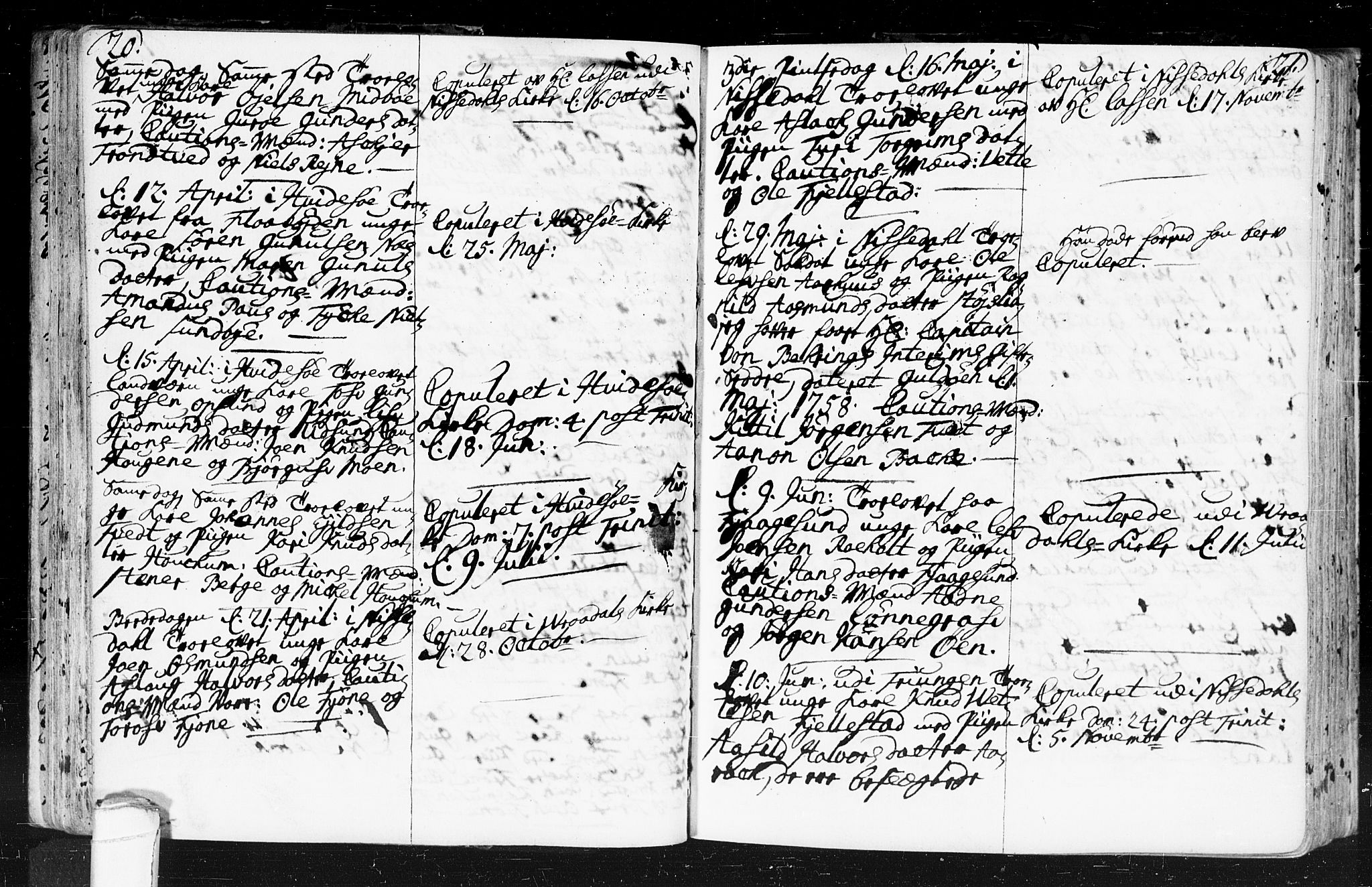Kviteseid kirkebøker, SAKO/A-276/F/Fa/L0001: Parish register (official) no. I 1, 1754-1773, p. 20-21