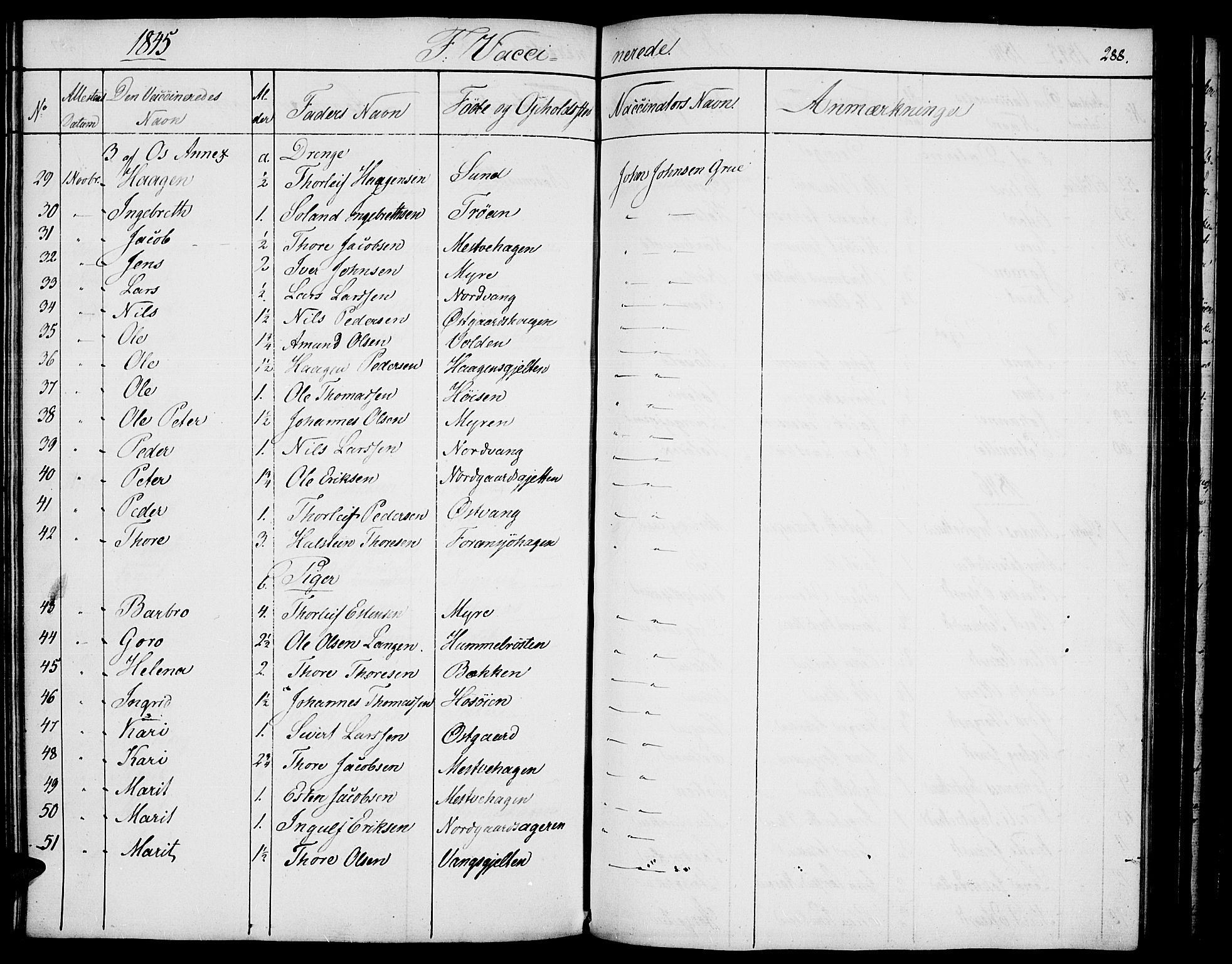 Tolga prestekontor, AV/SAH-PREST-062/K/L0005: Parish register (official) no. 5, 1836-1852, p. 288