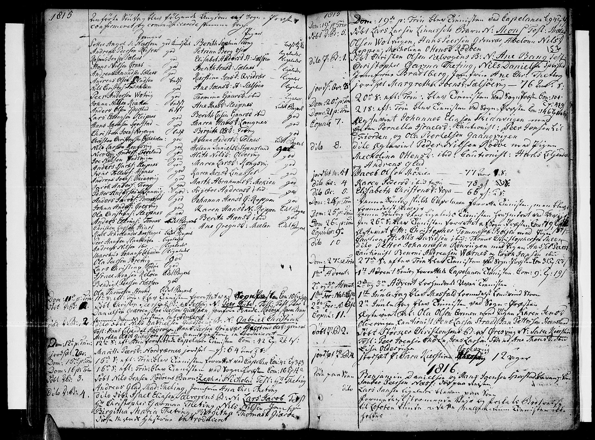 Ministerialprotokoller, klokkerbøker og fødselsregistre - Nordland, SAT/A-1459/841/L0591: Parish register (official) no. 841A03 /1, 1777-1819, p. 151-152