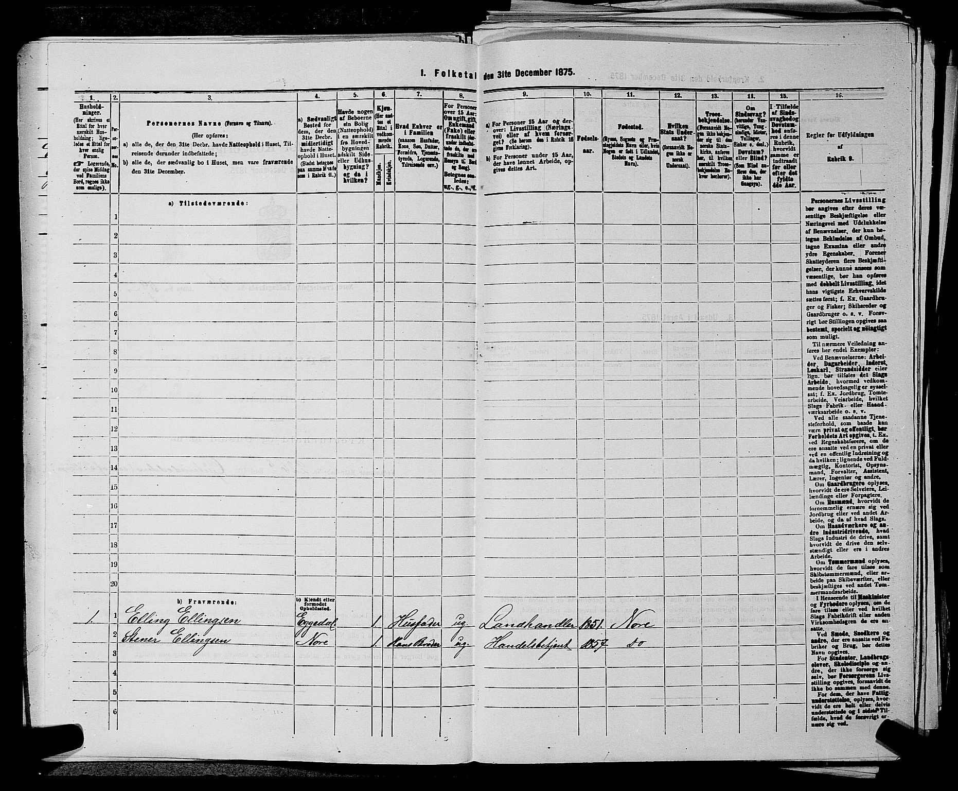 SAKO, 1875 census for 0633P Nore, 1875, p. 1020
