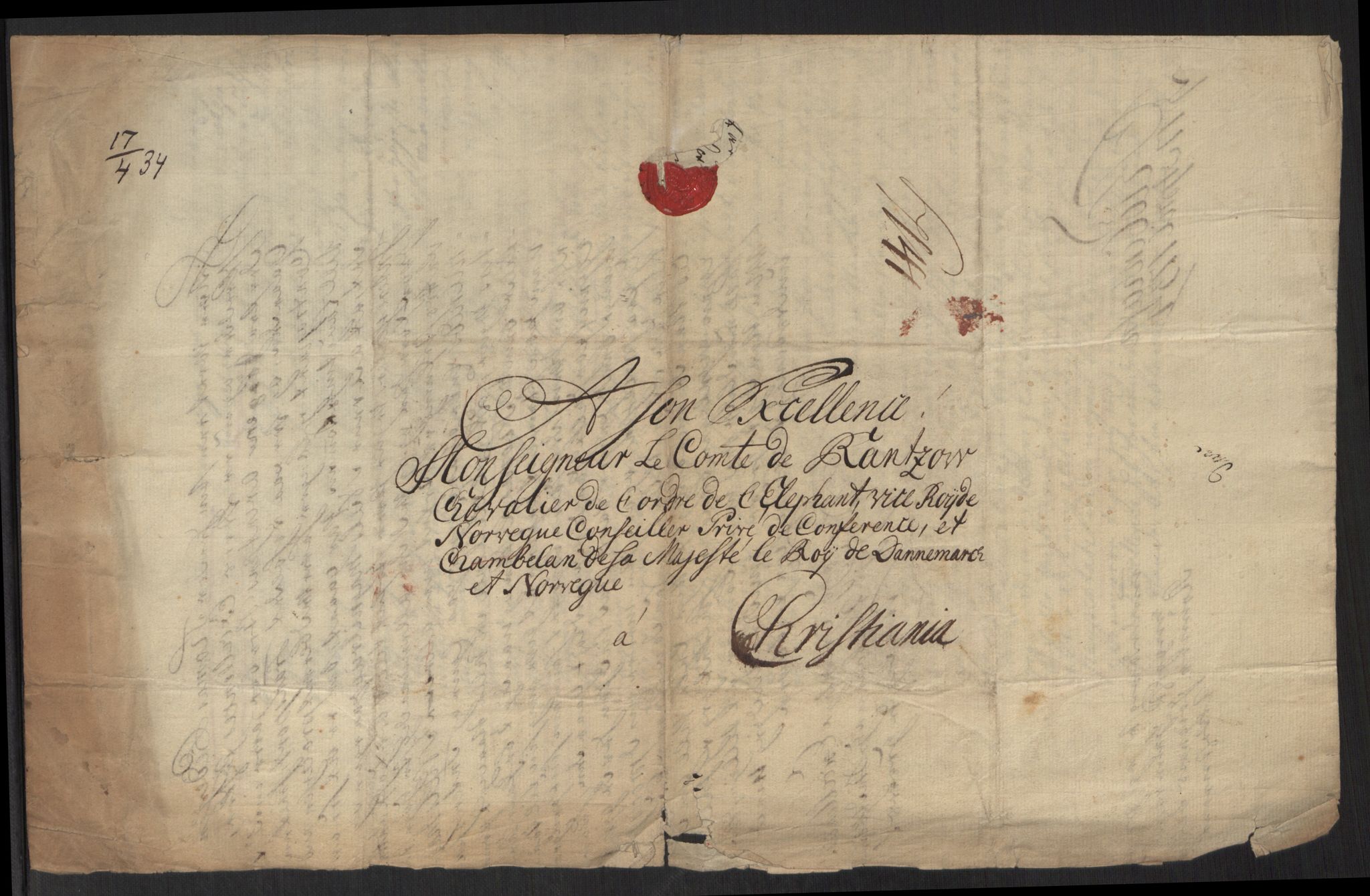 Stattholderembetet 1572-1771, AV/RA-EA-2870/Ef/L0107: Brev fra embetsmenn og andre, 1733-1734, p. 224