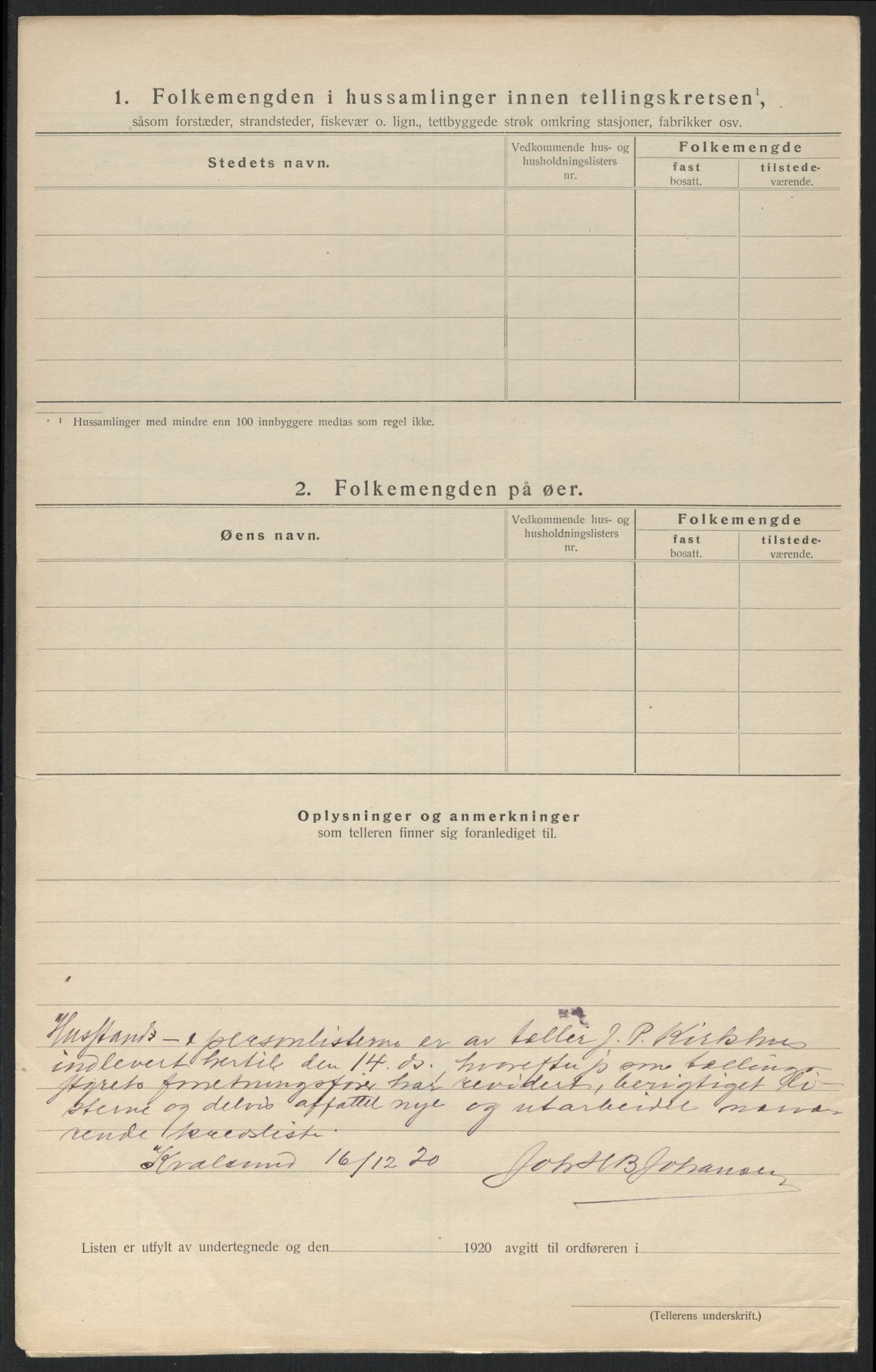 SATØ, 1920 census for , 1920, p. 26