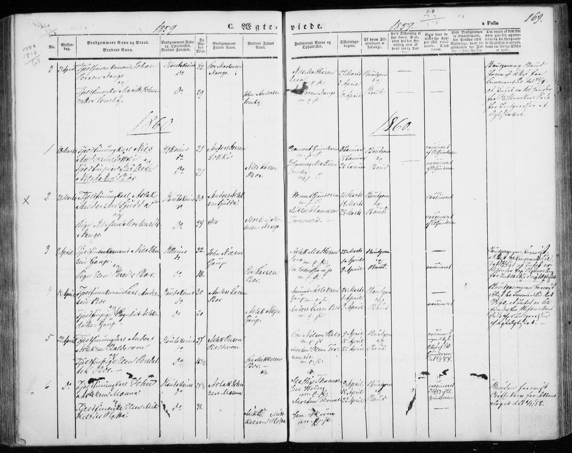 Kautokeino sokneprestembete, SATØ/S-1340/H/Ha/L0002.kirke: Parish register (official) no. 2, 1843-1861, p. 169