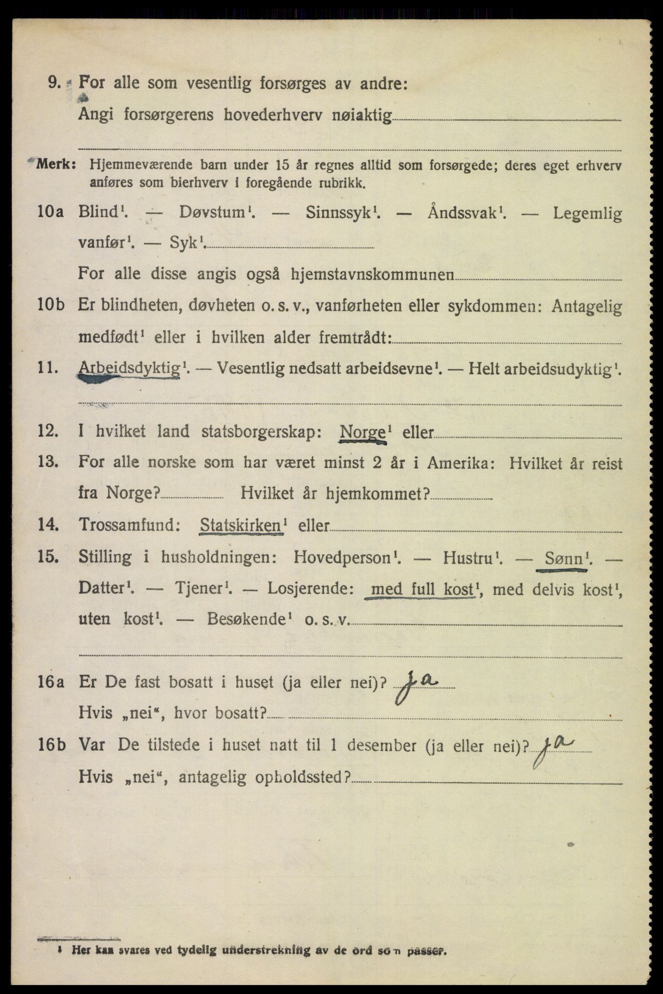 SAH, 1920 census for Fåberg, 1920, p. 7341