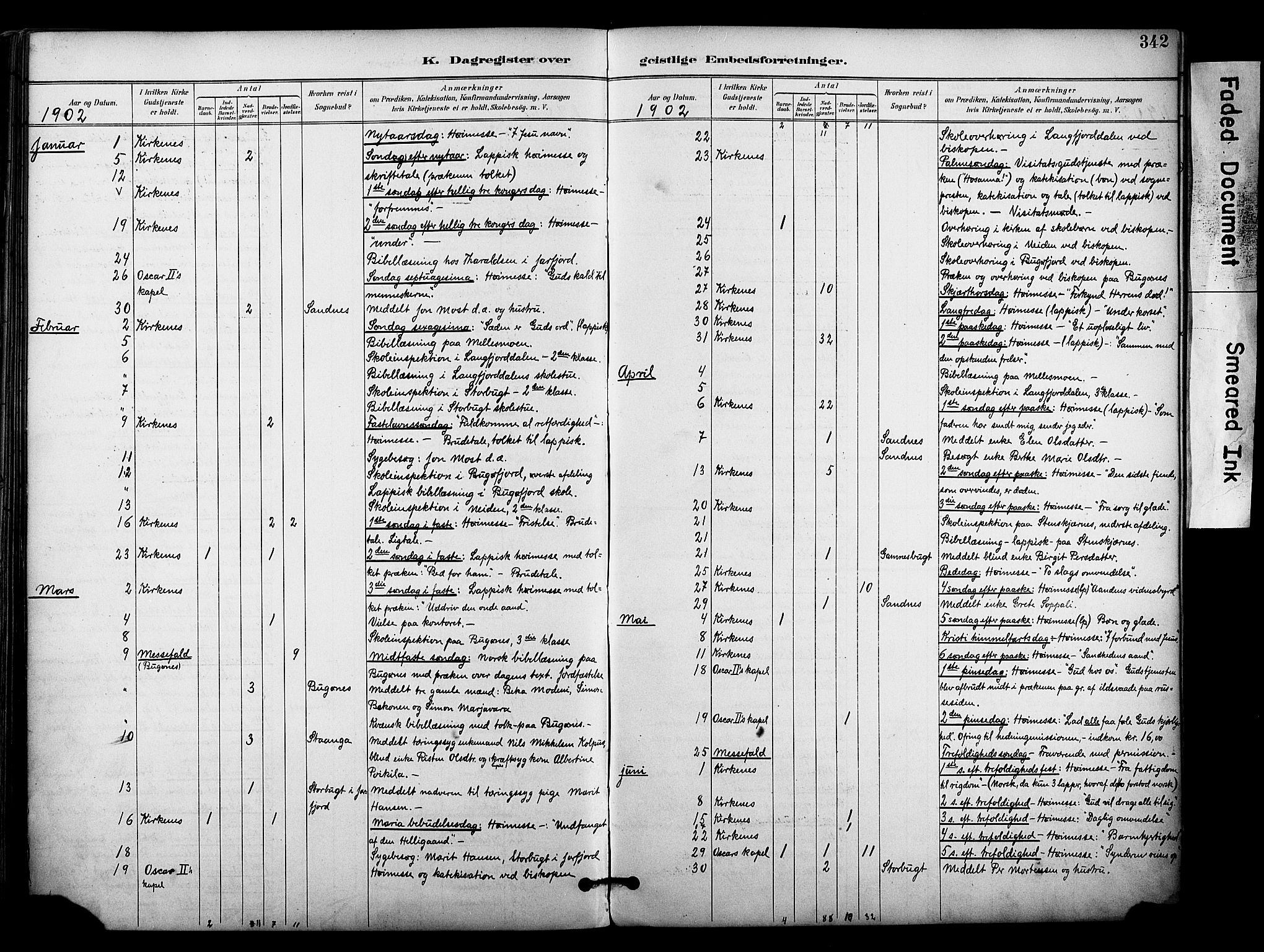 Sør-Varanger sokneprestkontor, SATØ/S-1331/H/Ha/L0004kirke: Parish register (official) no. 4, 1891-1908, p. 342