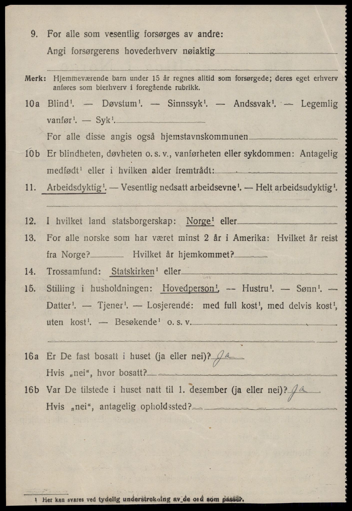 SAT, 1920 census for Vestnes, 1920, p. 5102