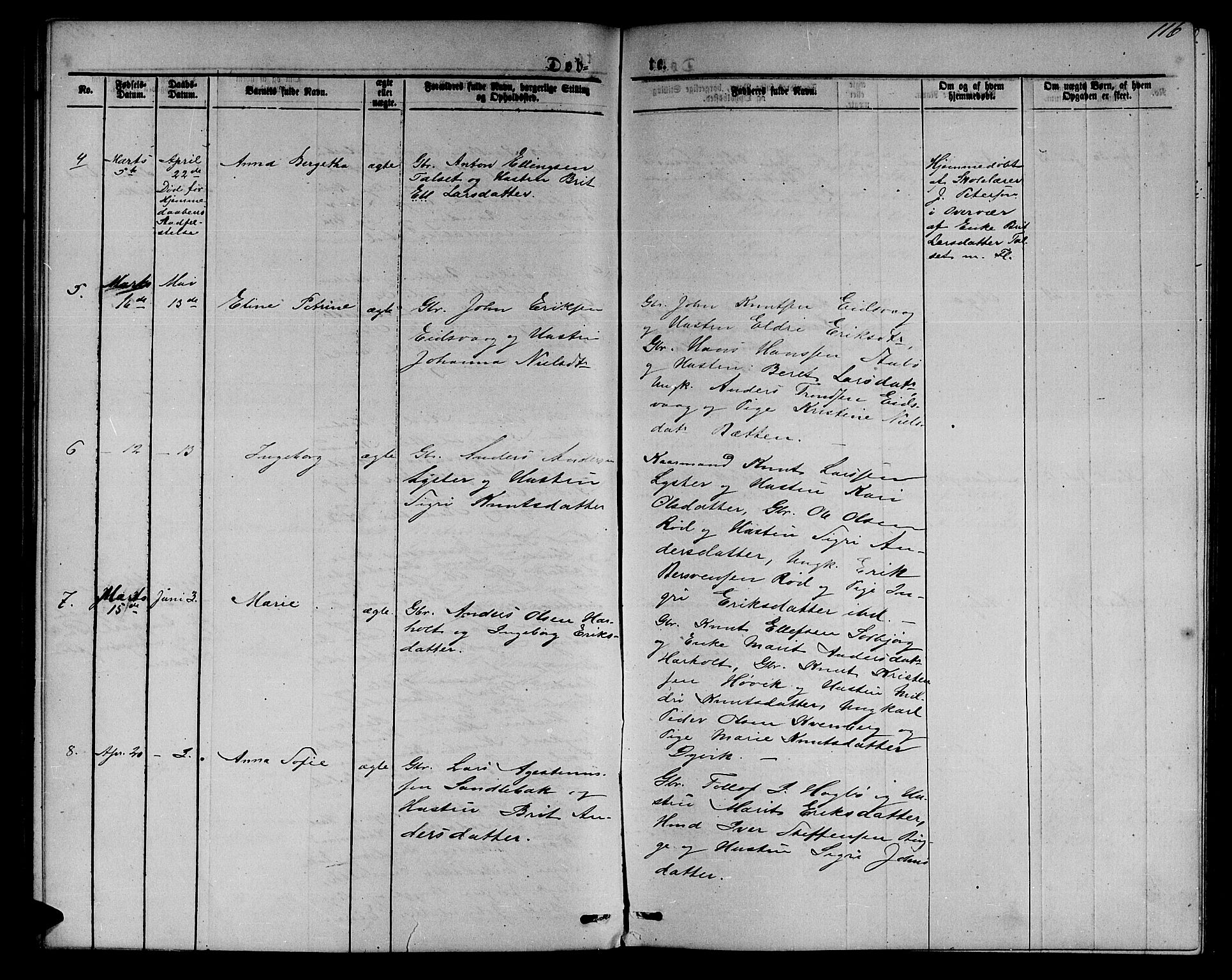 Ministerialprotokoller, klokkerbøker og fødselsregistre - Møre og Romsdal, AV/SAT-A-1454/551/L0630: Parish register (copy) no. 551C02, 1867-1885, p. 116