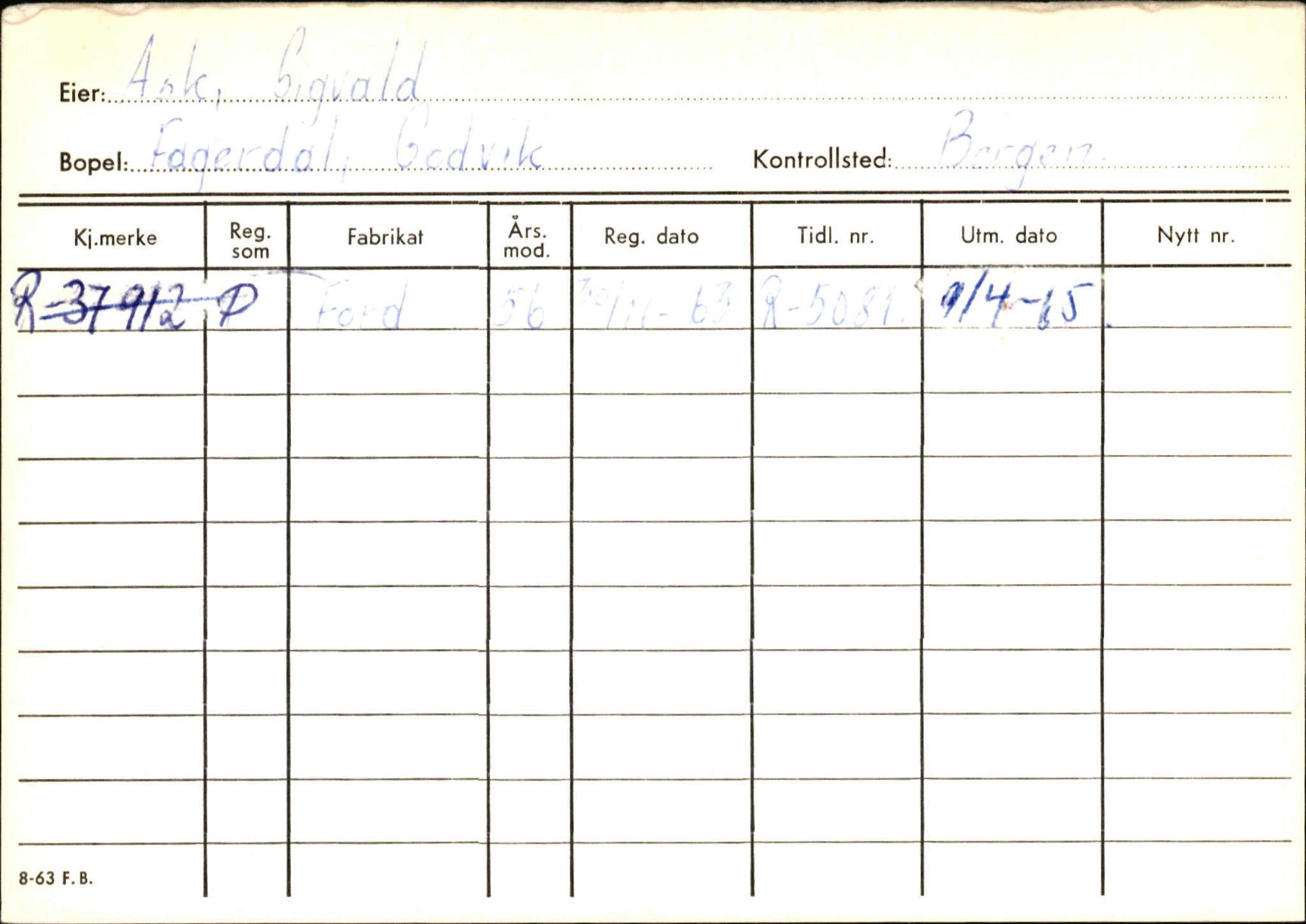 Statens vegvesen, Hordaland vegkontor, AV/SAB-A-5201/2/Ha/L0002: R-eierkort A, 1920-1971, p. 996