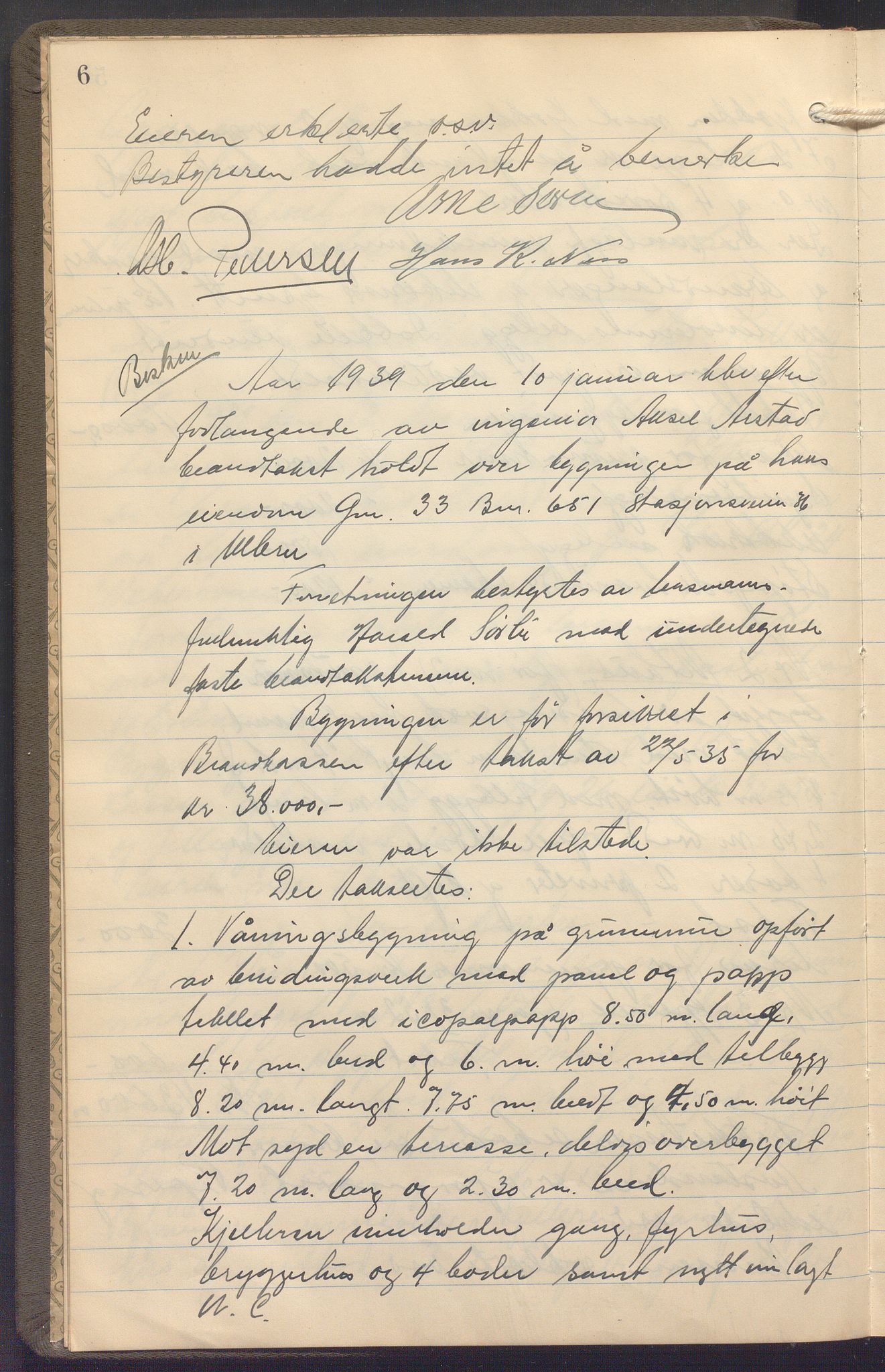 Lensmennene i Aker, OBA/A-10133/F/Fb/L0006: Branntakstprotokoll, 1938-1942, p. 6