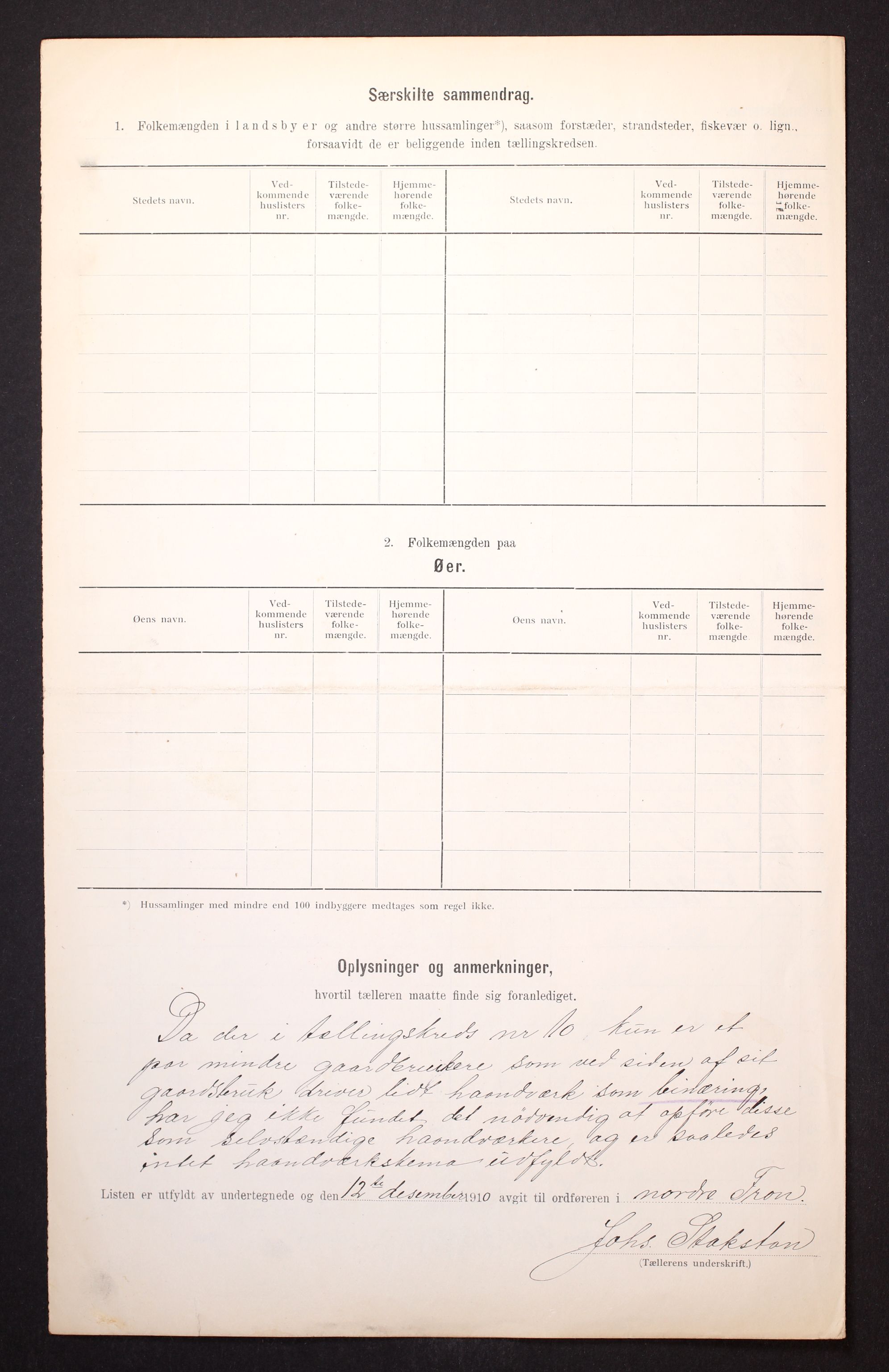 RA, 1910 census for Nord-Fron, 1910, p. 33