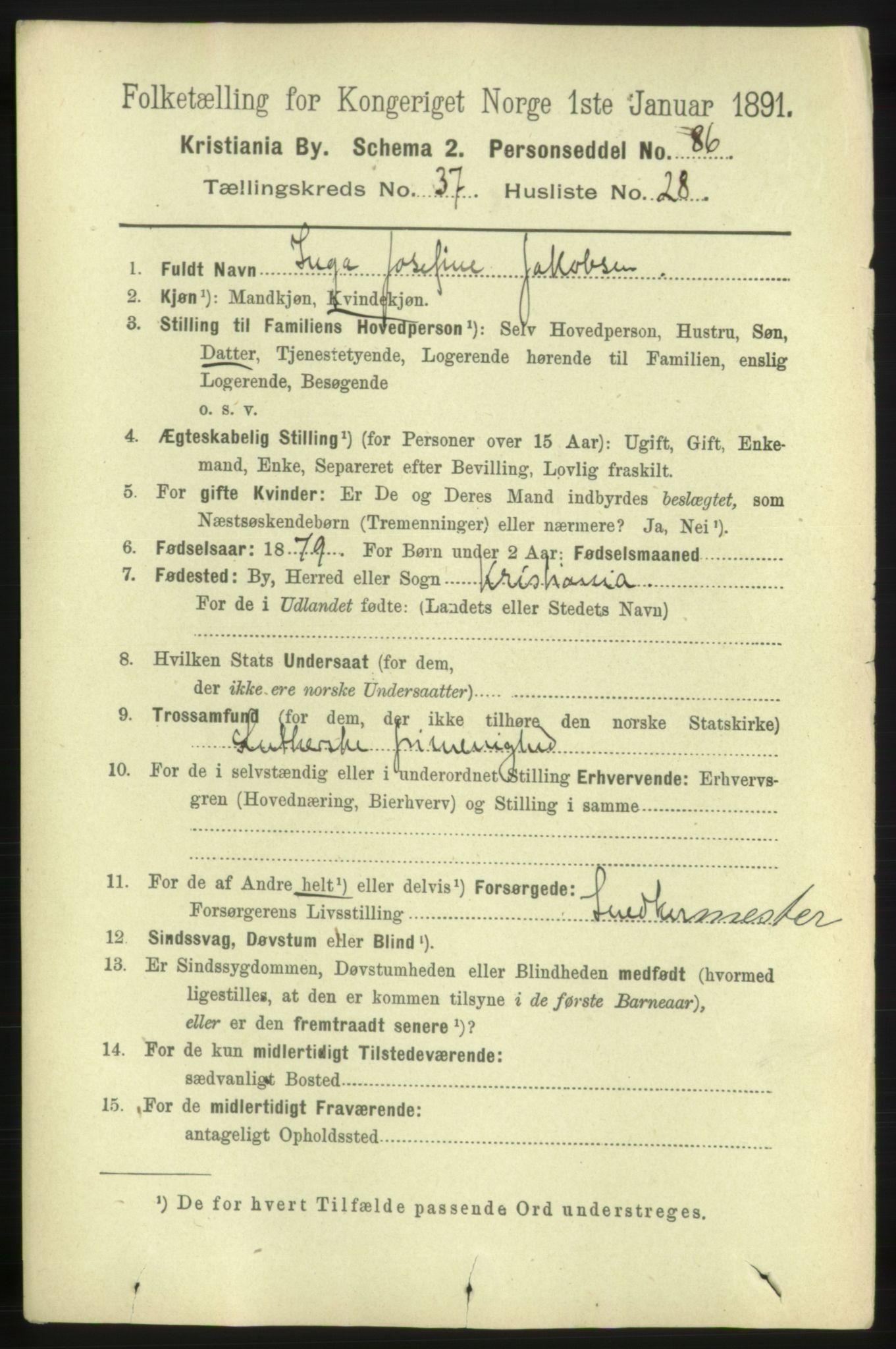 RA, 1891 census for 0301 Kristiania, 1891, p. 21210