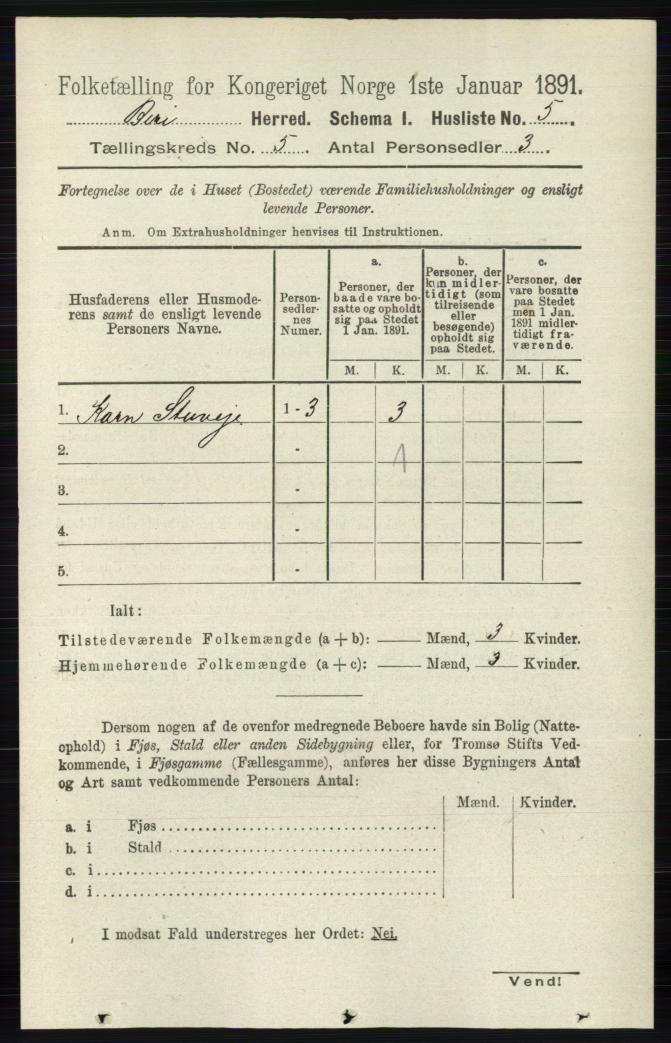 RA, 1891 census for 0525 Biri, 1891, p. 1732