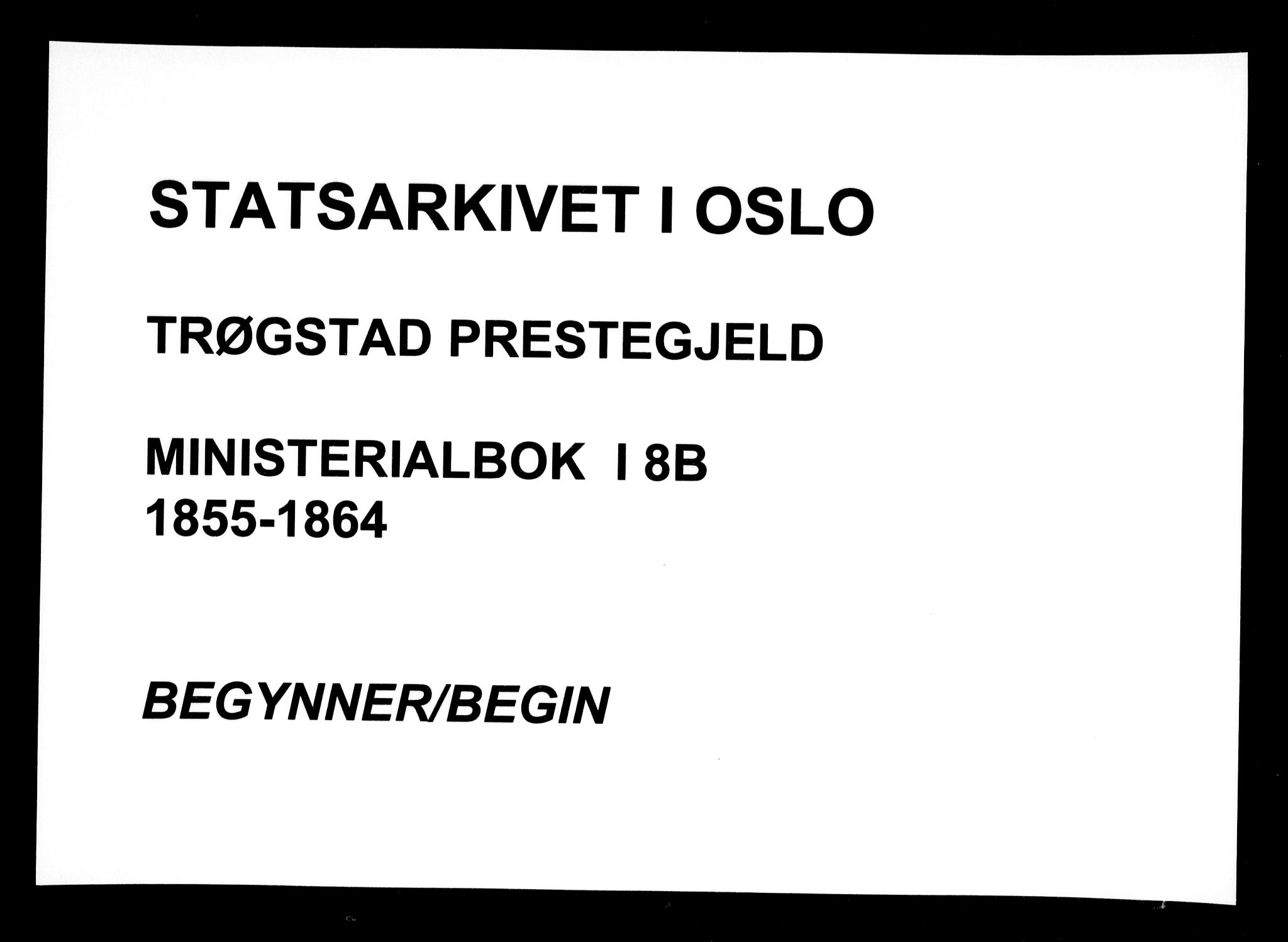 Trøgstad prestekontor Kirkebøker, SAO/A-10925/F/Fa/L0008.b: Parish register (official) no. I 8B, 1855-1864