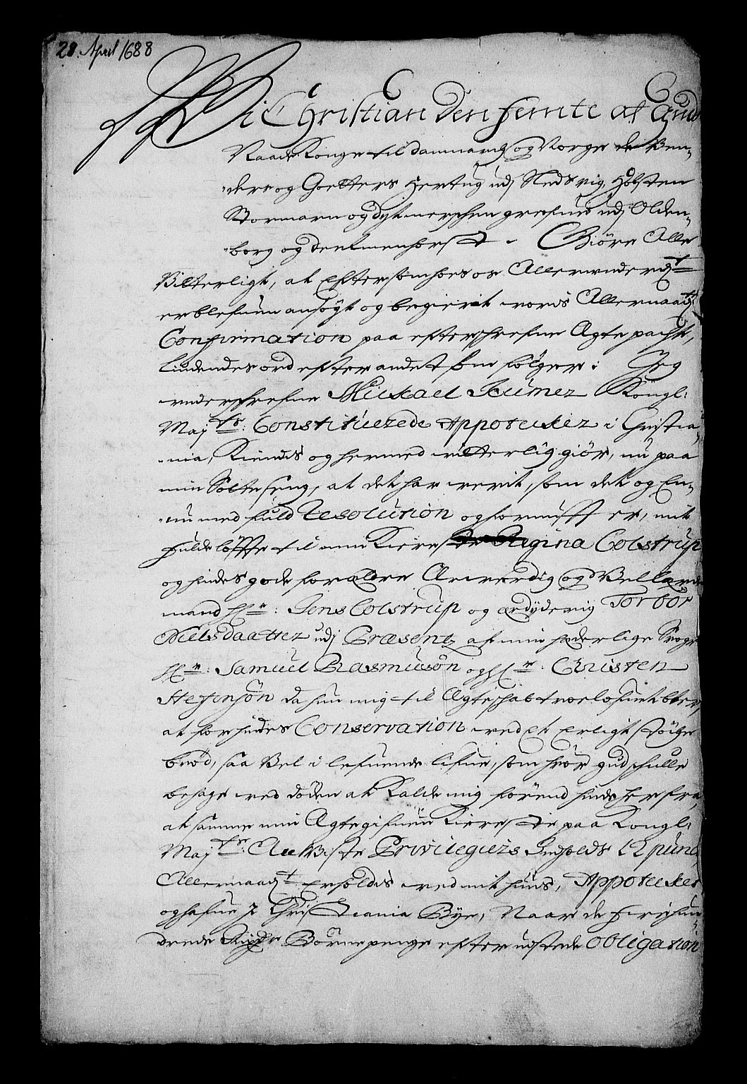 Stattholderembetet 1572-1771, RA/EA-2870/Af/L0002: Avskrifter av vedlegg til originale supplikker, nummerert i samsvar med supplikkbøkene, 1687-1689, p. 138